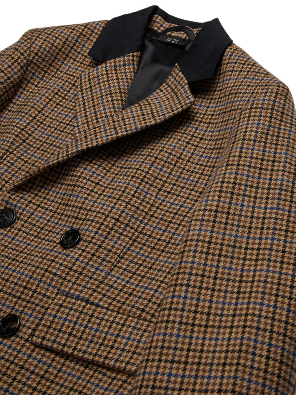 N°21 N. 21 Kids Houndstooth Blazer In Brown