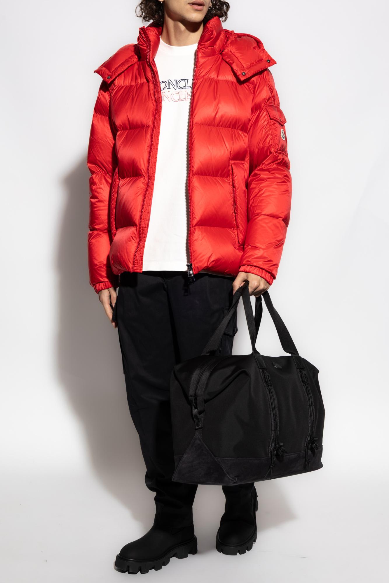 Moncler Couyere Hooded Down Jacket In Red