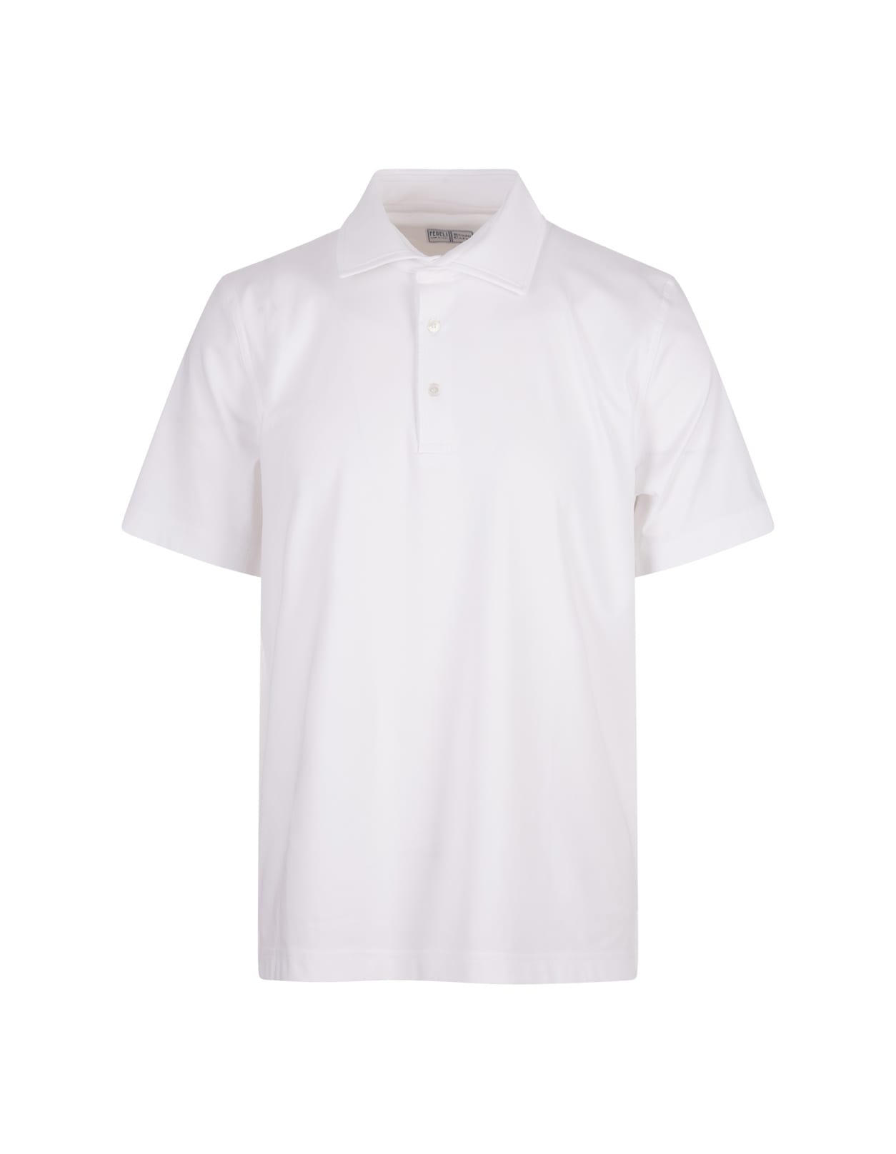 Fedeli White Tecno Jersey Polo Shirt