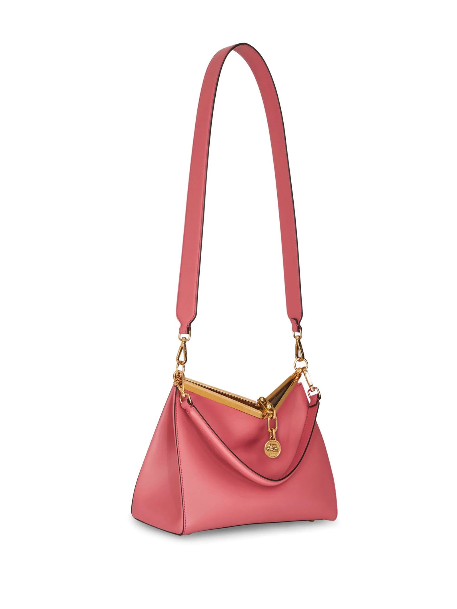 Shop Etro Pink Medium Vela Shoulder Bag