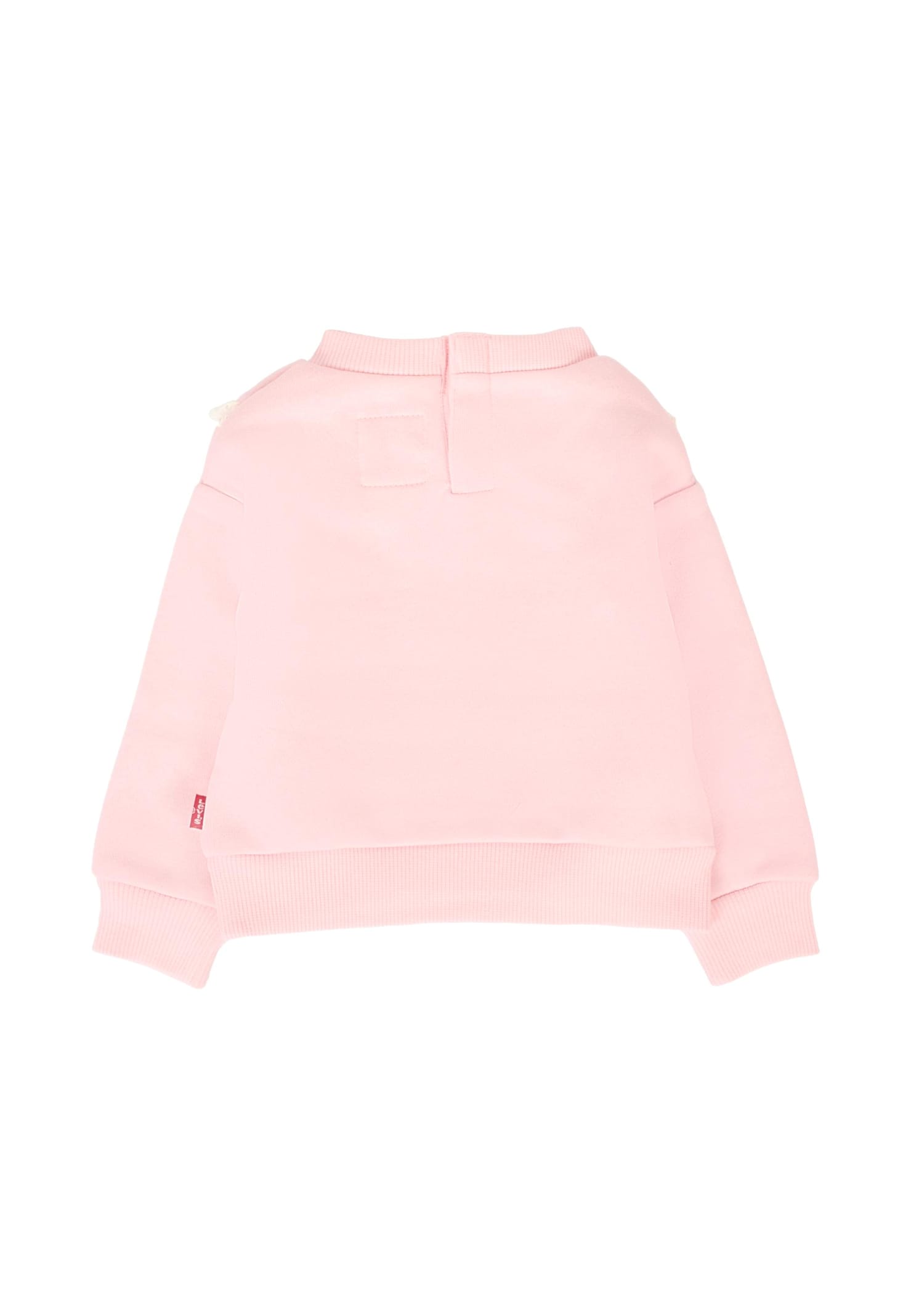 Levi's Pink Sweatshirt For Baby Girl With Logo In Animal Print