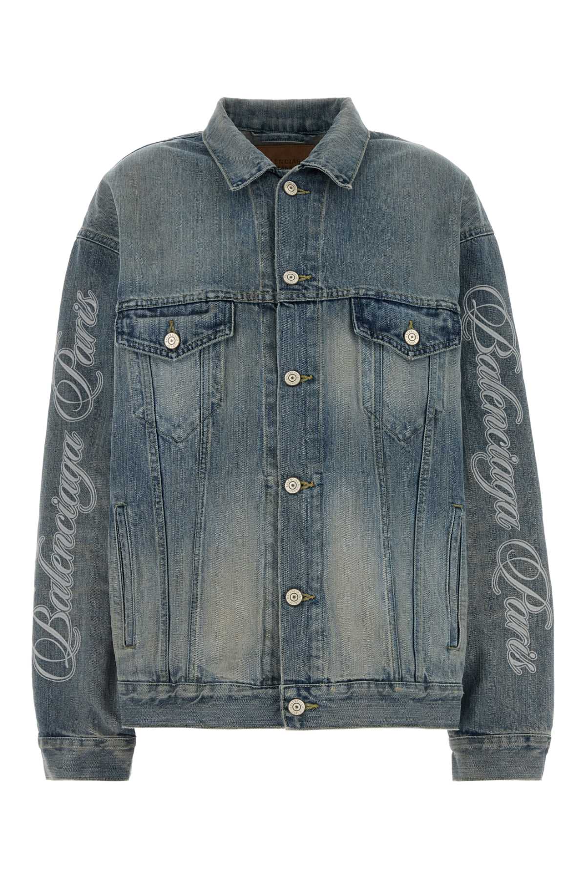 Balenciaga Denim Jacket In Blue