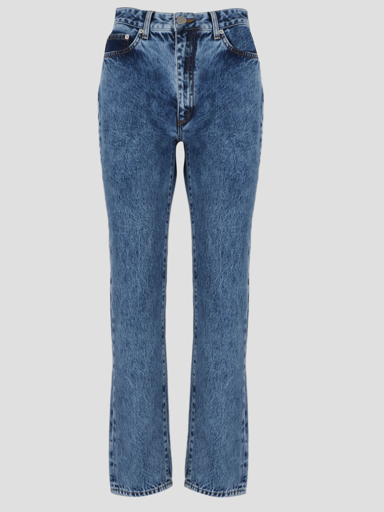 Alessandra Rich Denim Straight Jeans