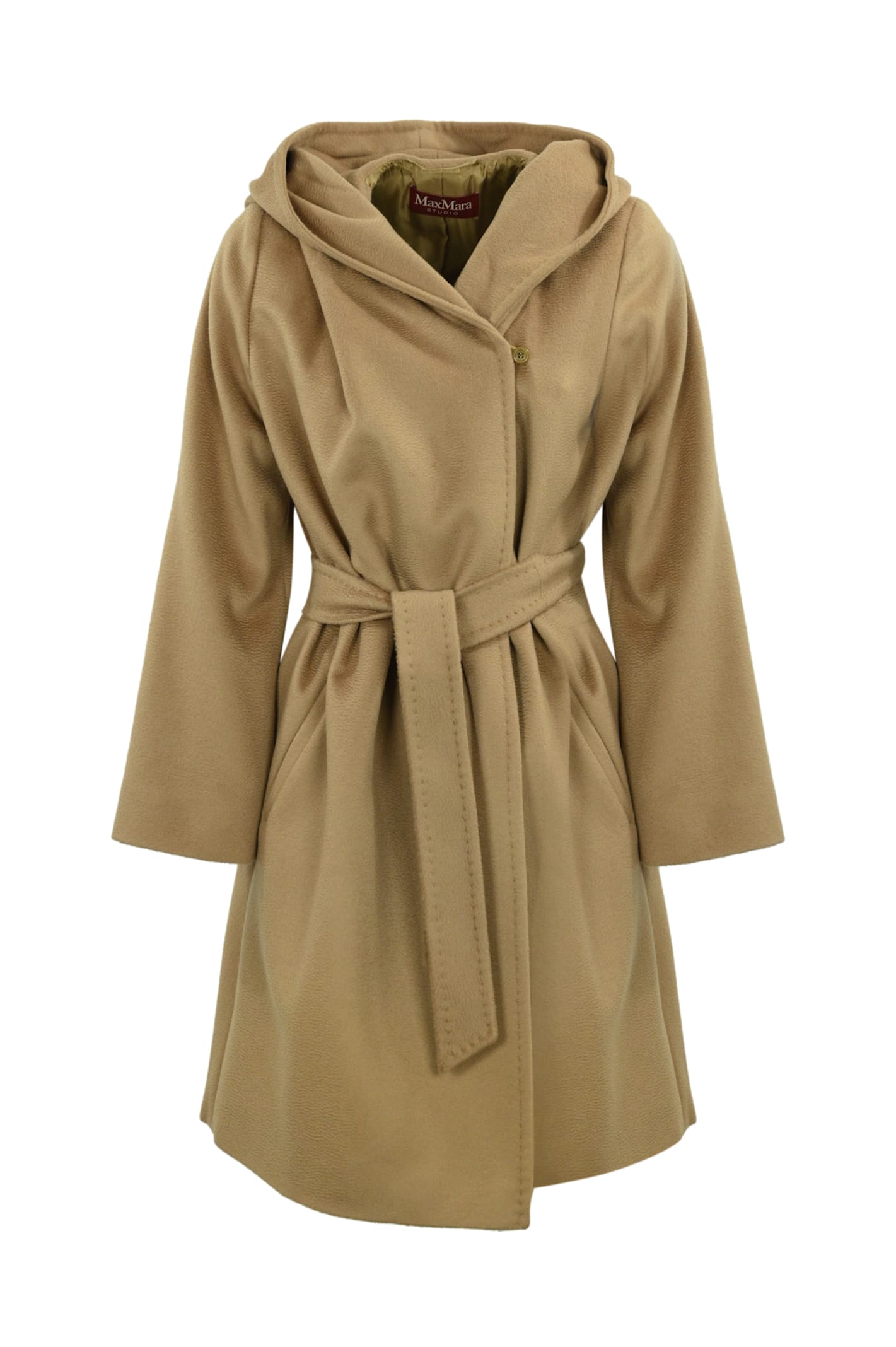 Shop Max Mara Newmang Wool Coat In Cammello