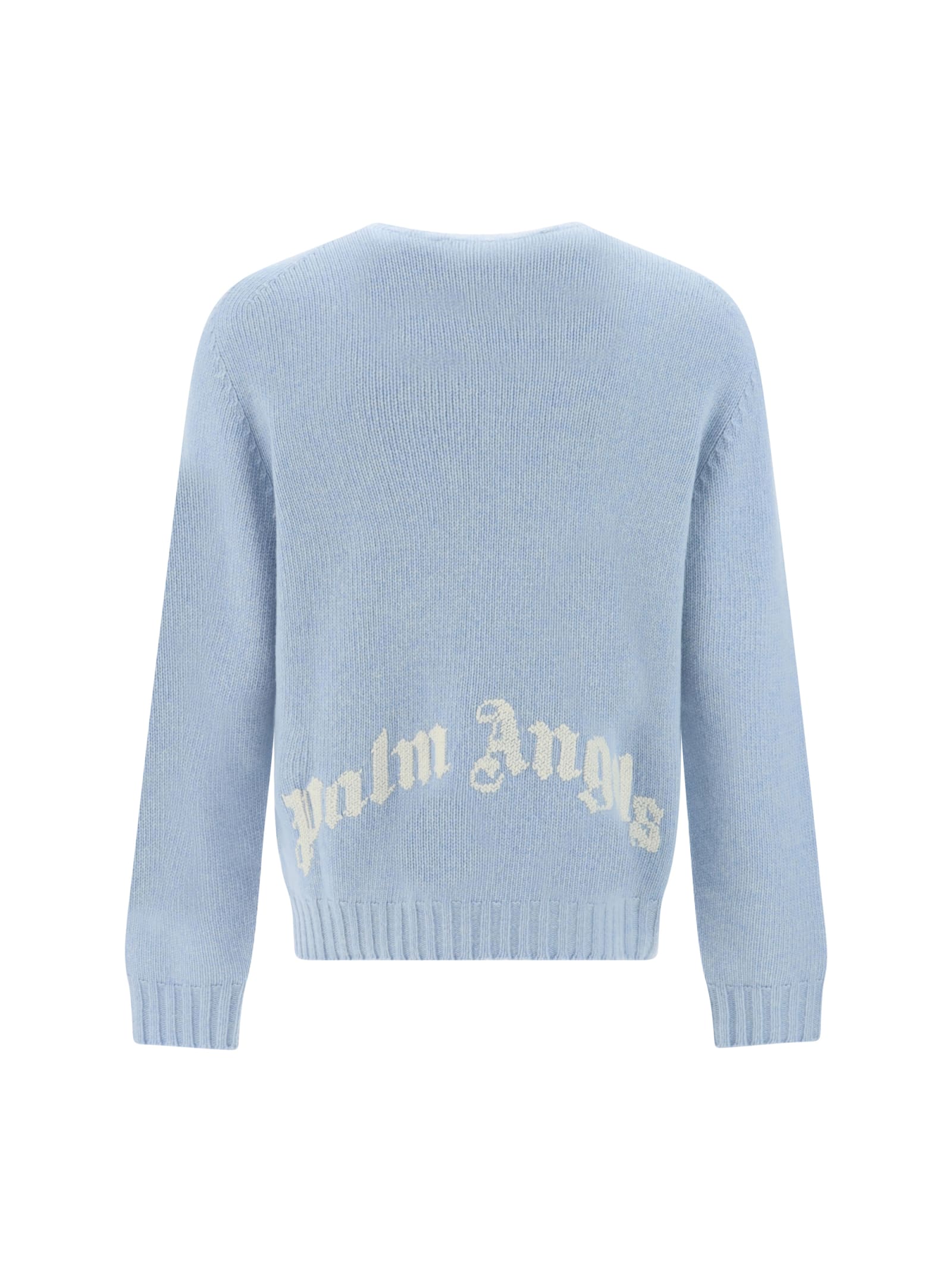 Shop Palm Angels Sweater In Gnawed Blue