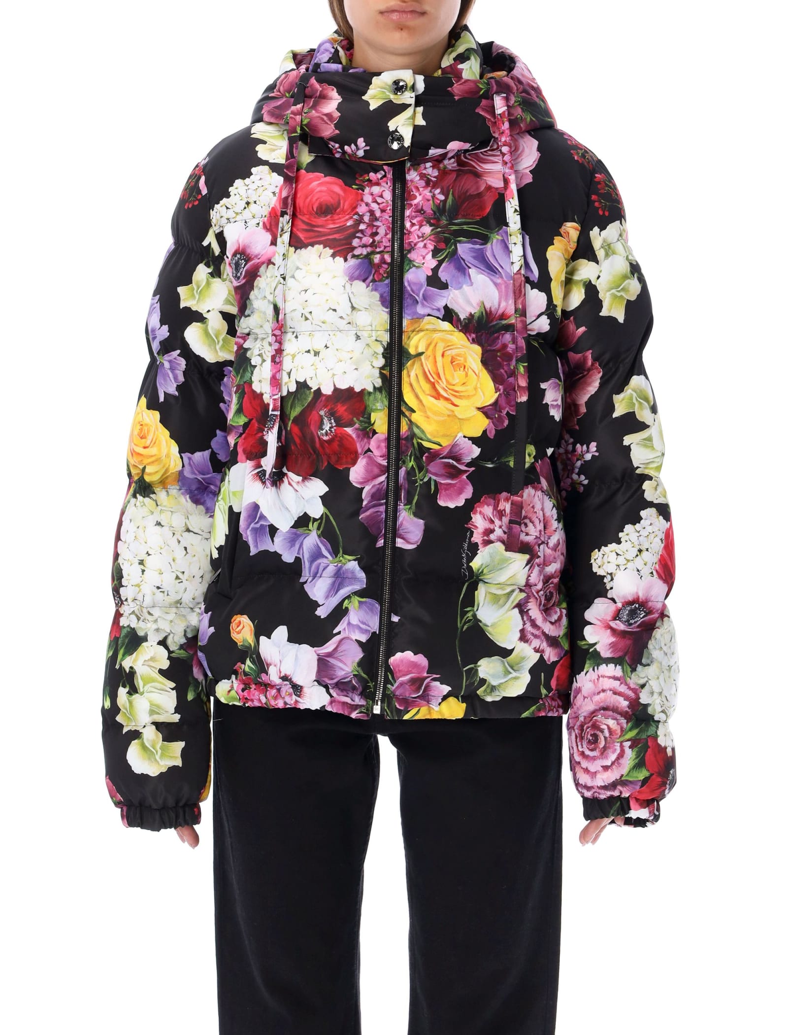 Dolce & Gabbana Floral Print Puff Jacket