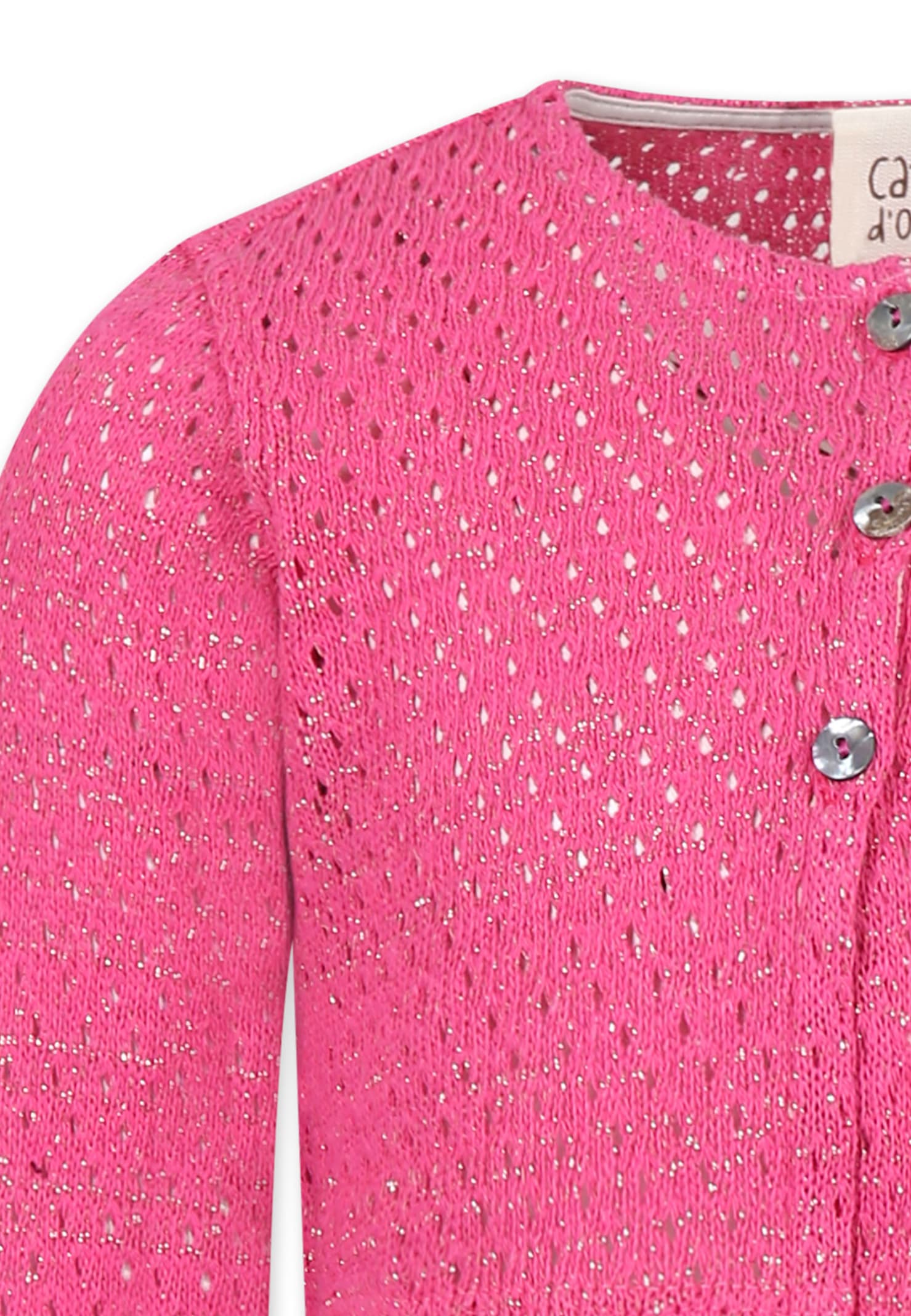 Caffe' D'orzo Fuchsia Cardigan For Girl In Fuchsia