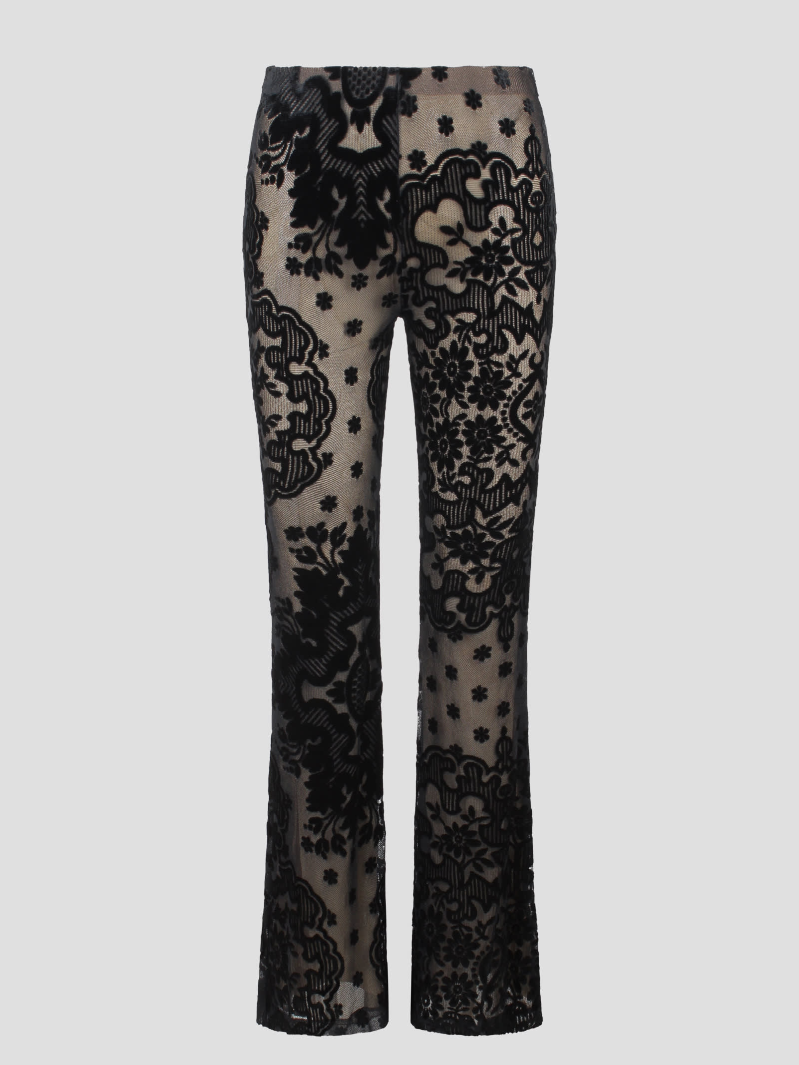 Velvet Jacquard Tulle Trousers