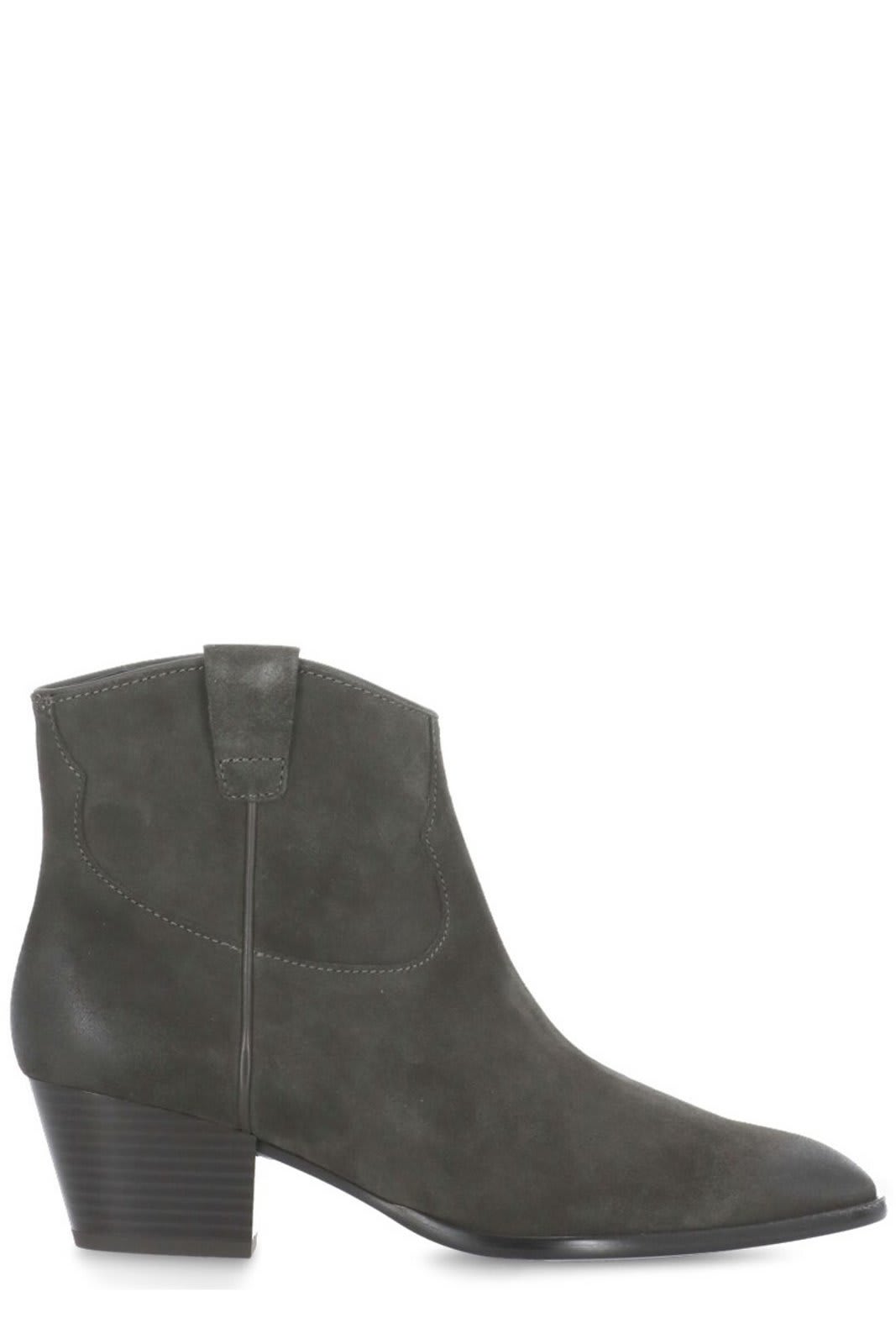 Pointed-toe Side-zip Ankle Boots