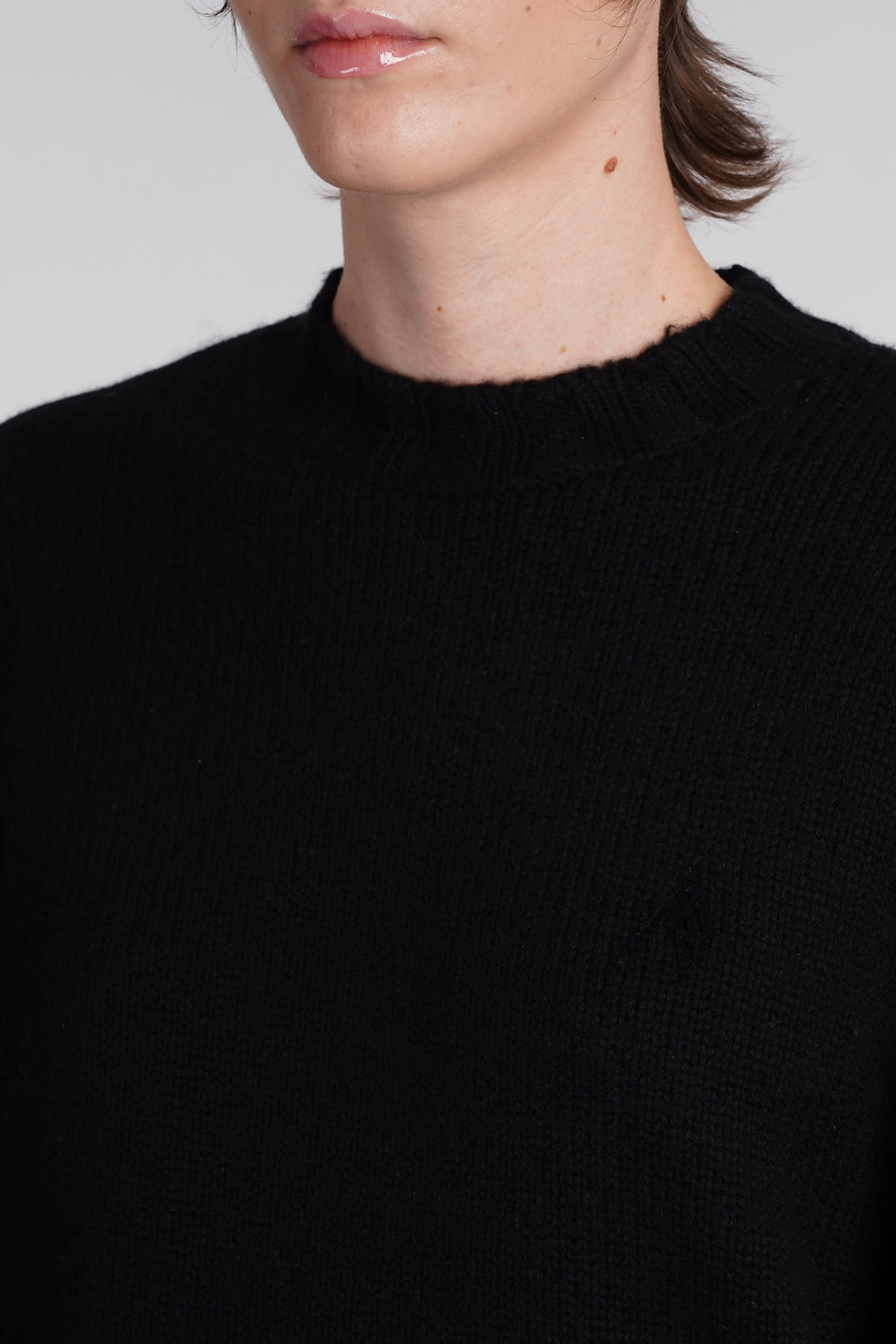 ATTICO KNITWEAR IN BLACK WOOL 