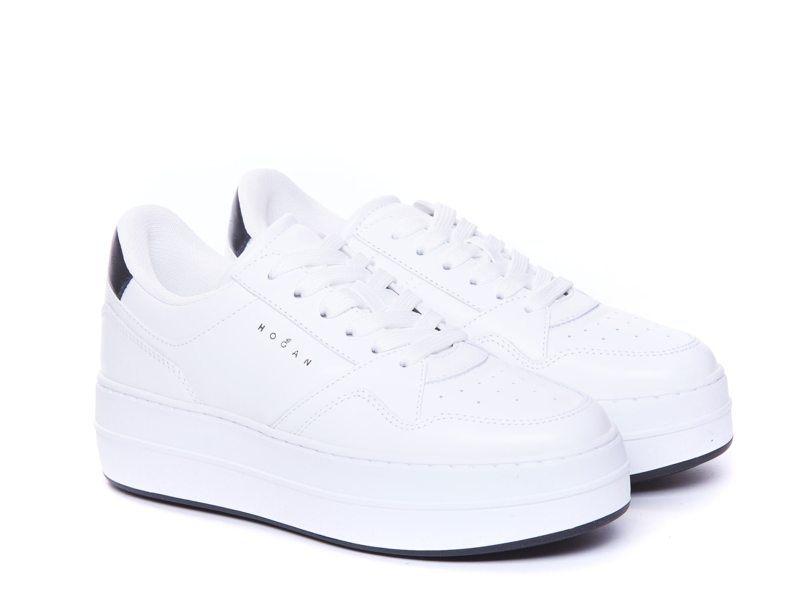 Shop Hogan Logo Sided Sneakers In C