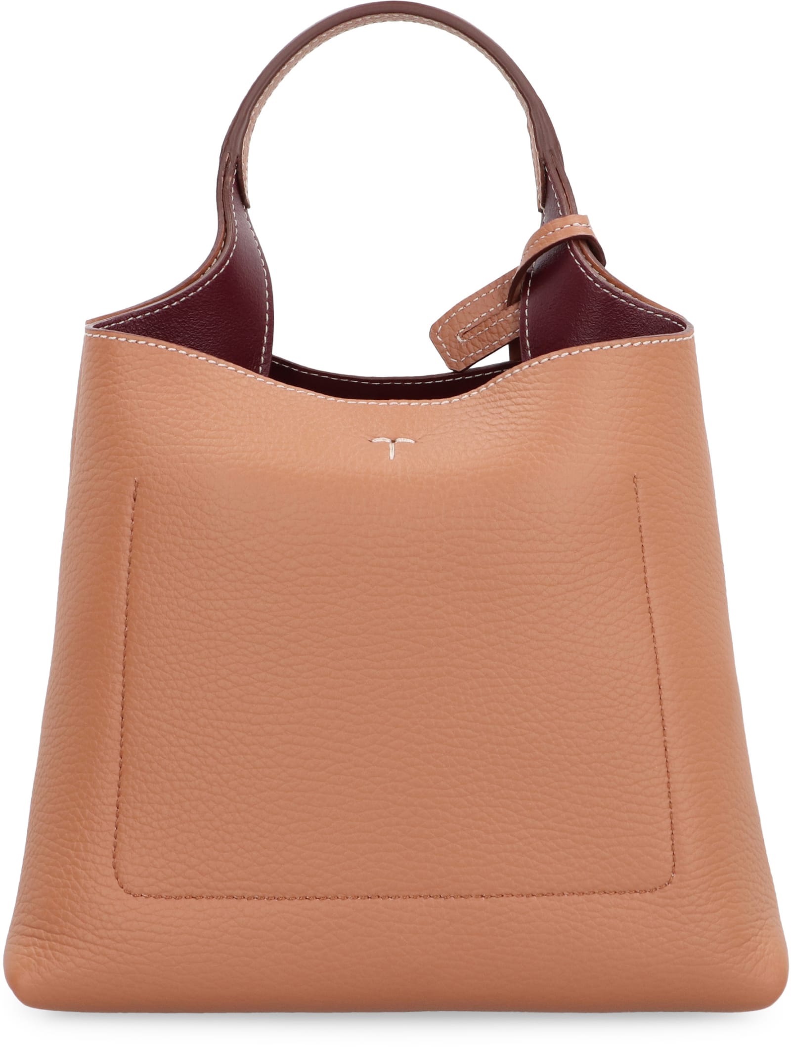 Shop Tod's Timeless Leather Handbag In Leather Brown