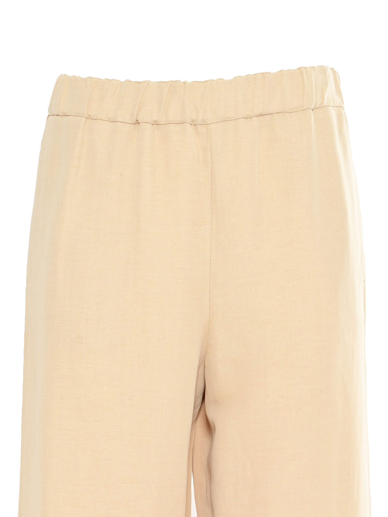 Fabiana Filippi Viscose Linen Jogging Trousers In Neutral