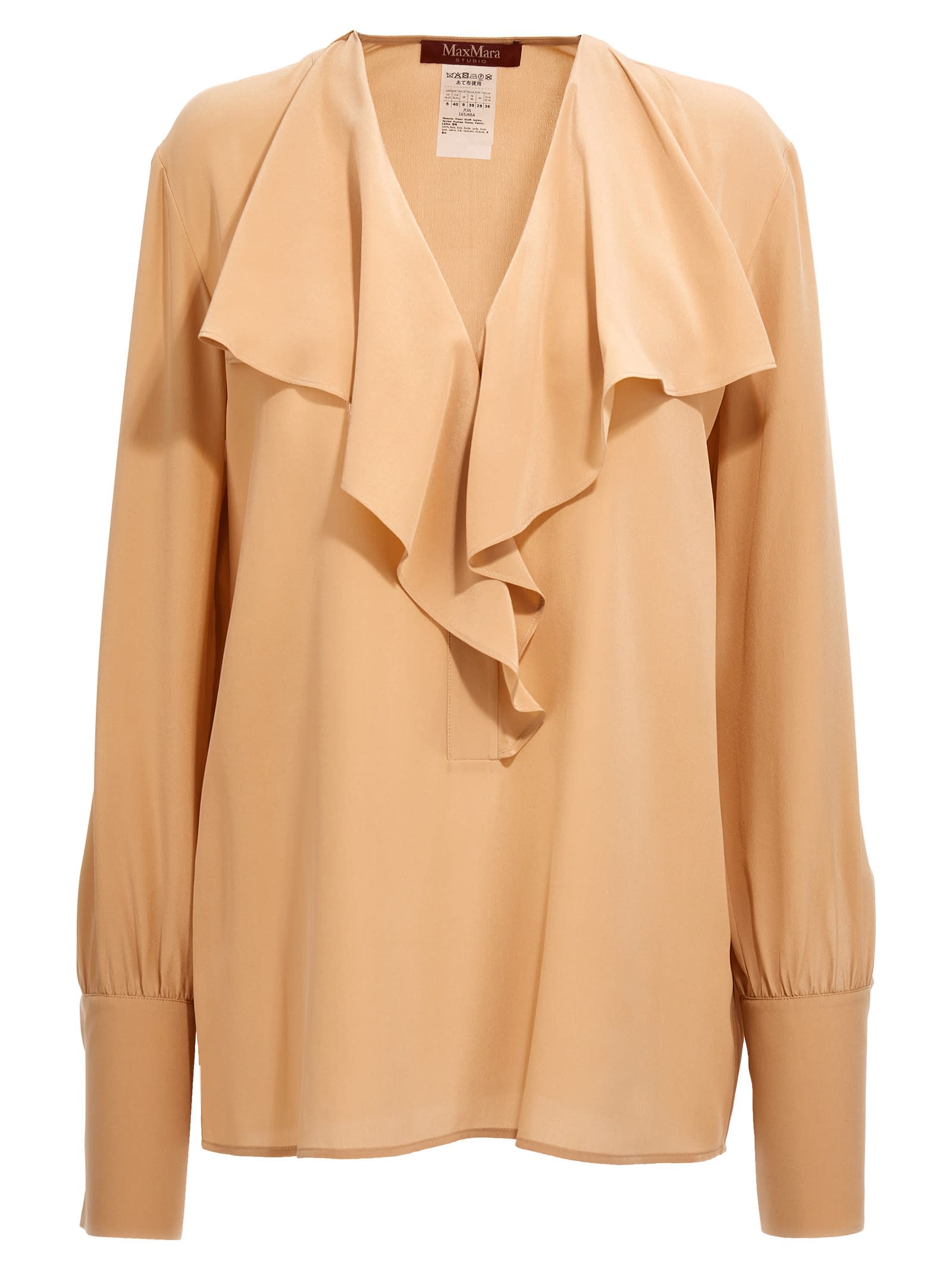 Shop Max Mara Leva Shirt In Beige