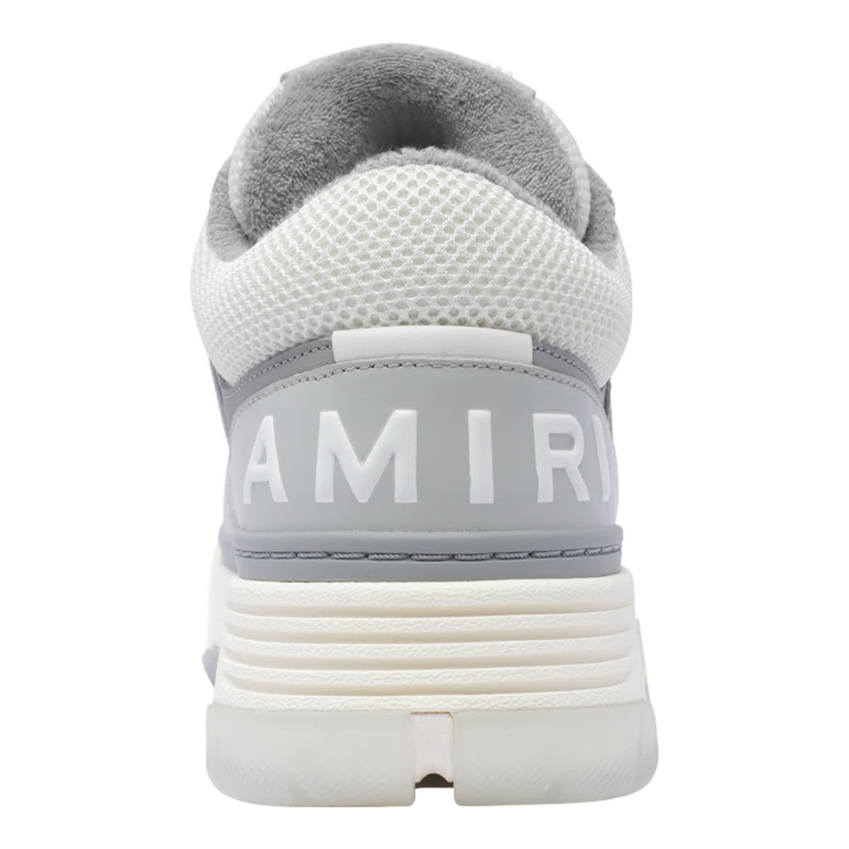 Amiri Grey Low Top Sneakers With Logo Detail In Tech Fabric And Leather Man In Gray