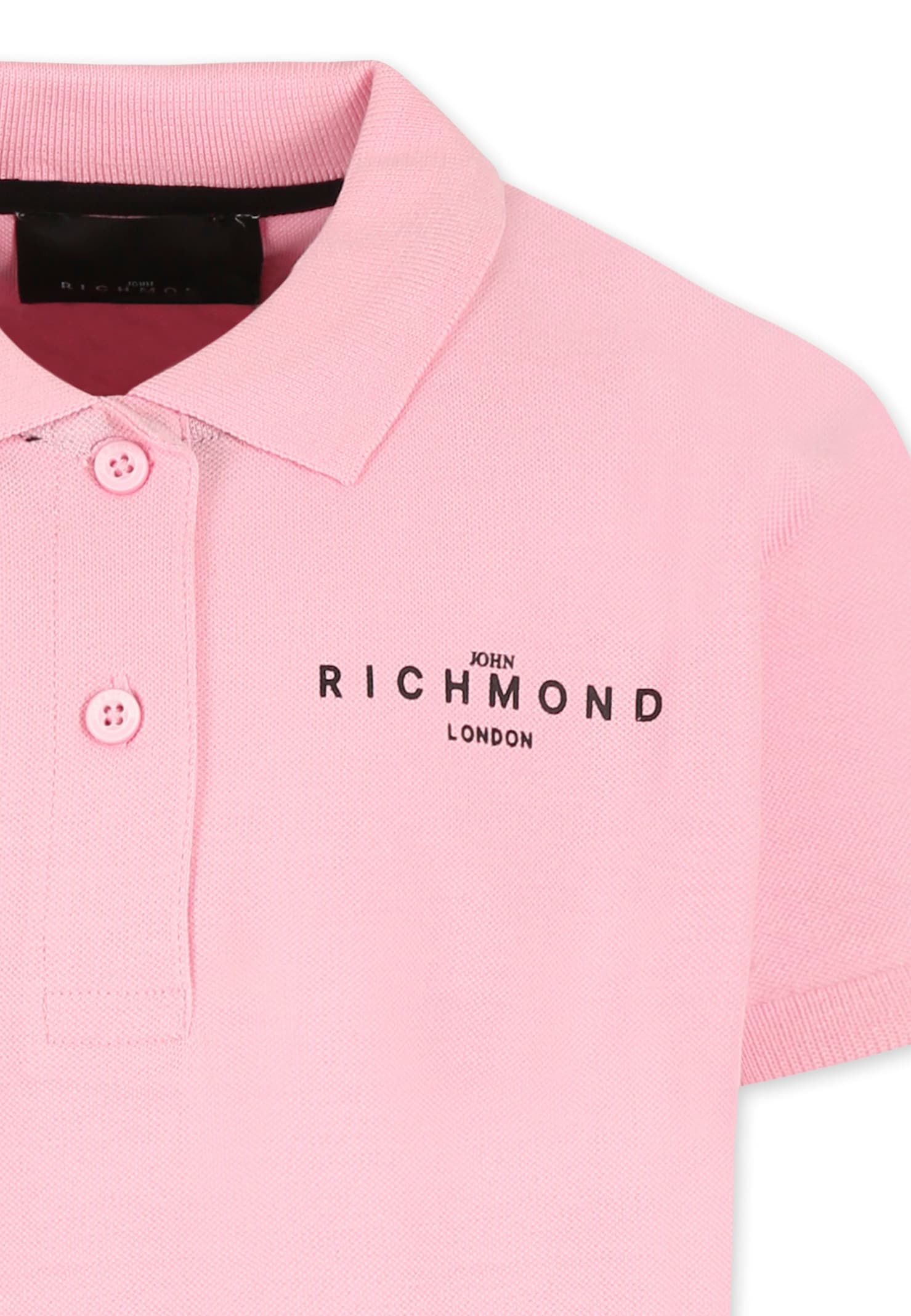 Richmond Pink Suit For Girl With Logo In Pink