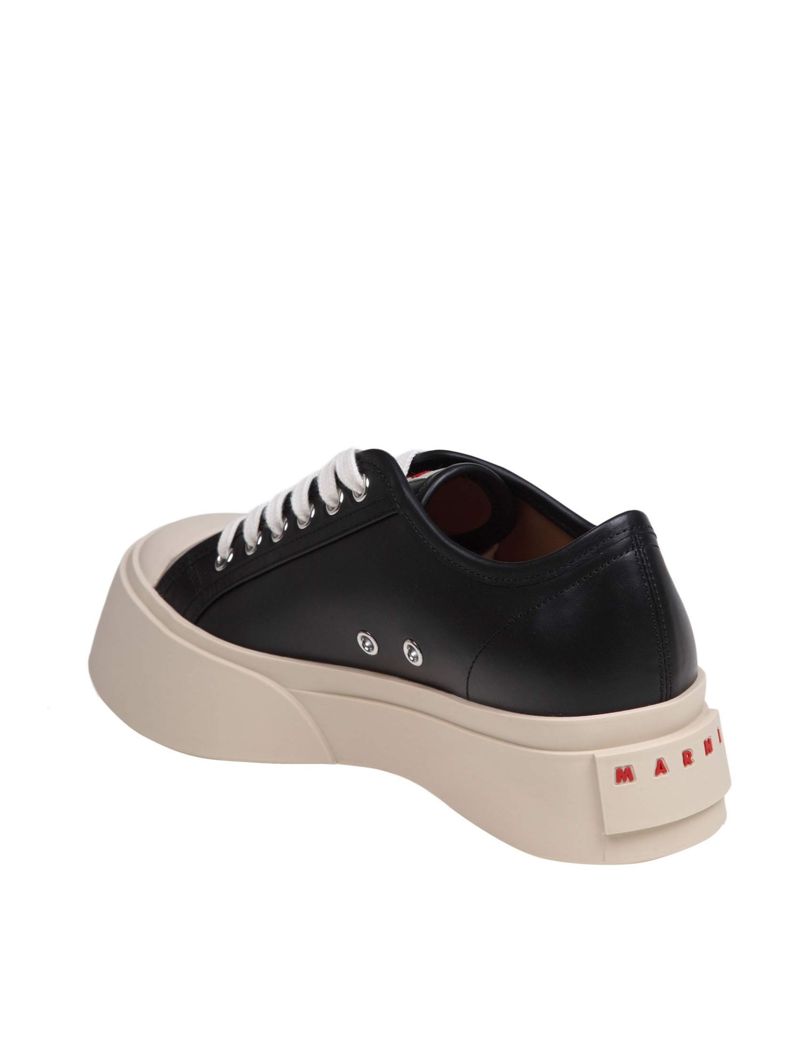 Shop Marni Pablo Sneakers In Black Nappa With Logo