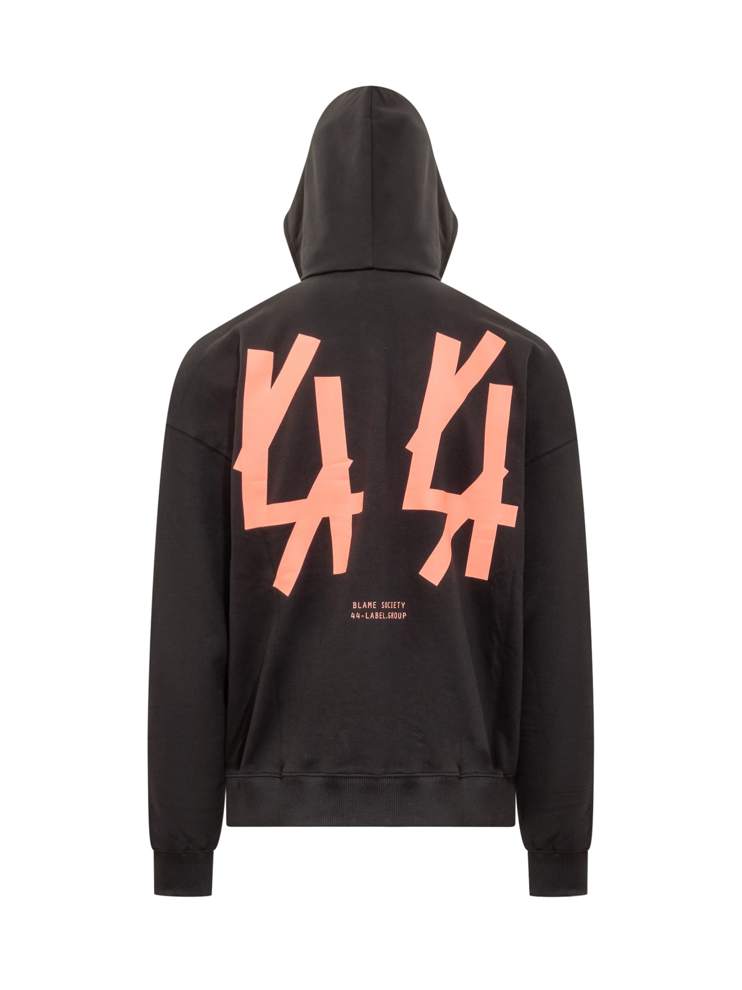 44 Label Group Hoodie With Logo In Black