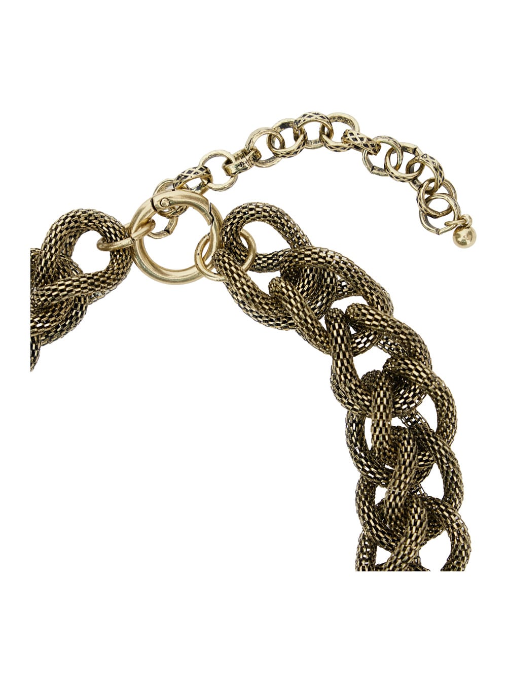 ANTONELLI CECILIA METALLIC NECKLACE WITH DIAMOND CHAIN EFFECT IN BRASS WOMAN 