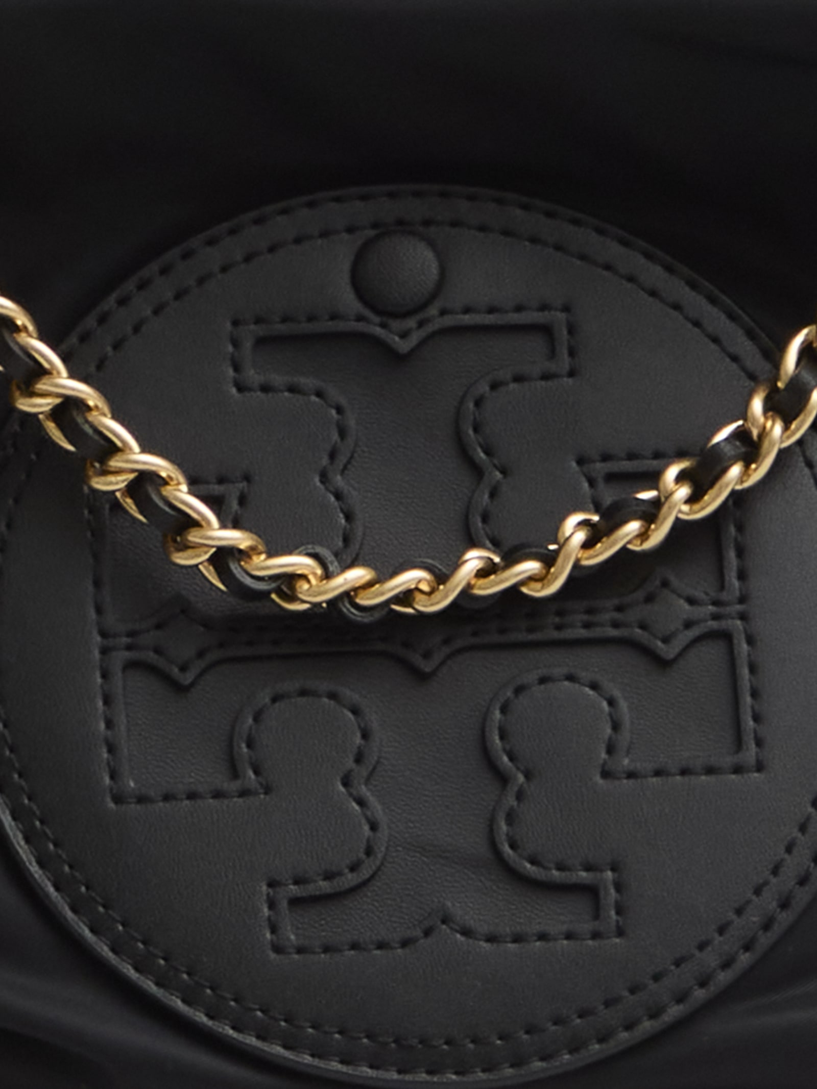 Shop Tory Burch Ella Small Chain Crossbody Bag In Black