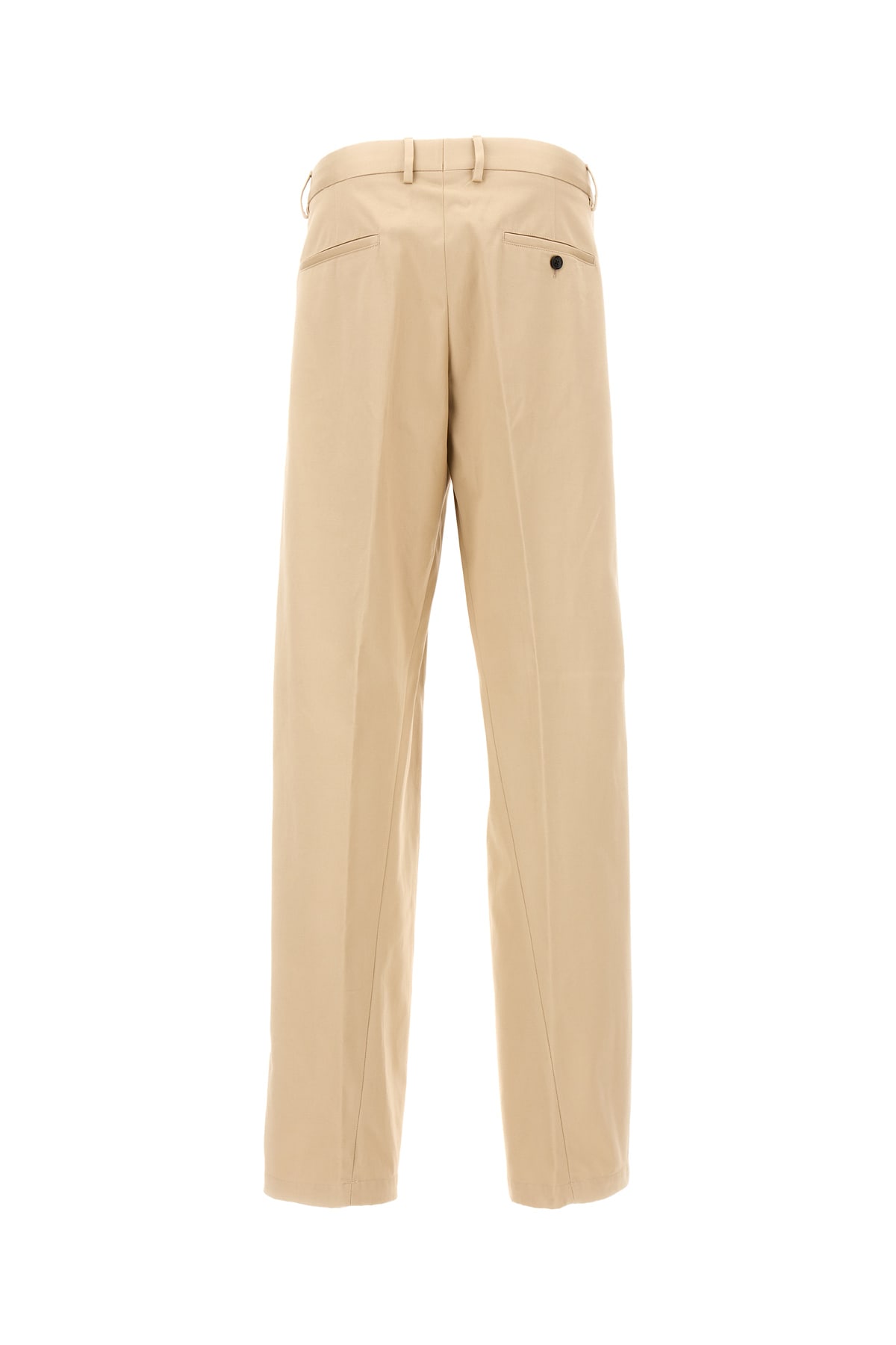 Shop Lanvin Beige Cotton Chino Pants In 05