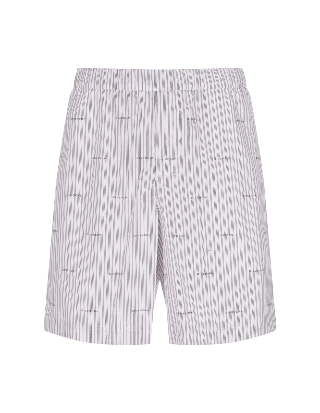 GIVENCHY STRIPED COTTON SHORTS