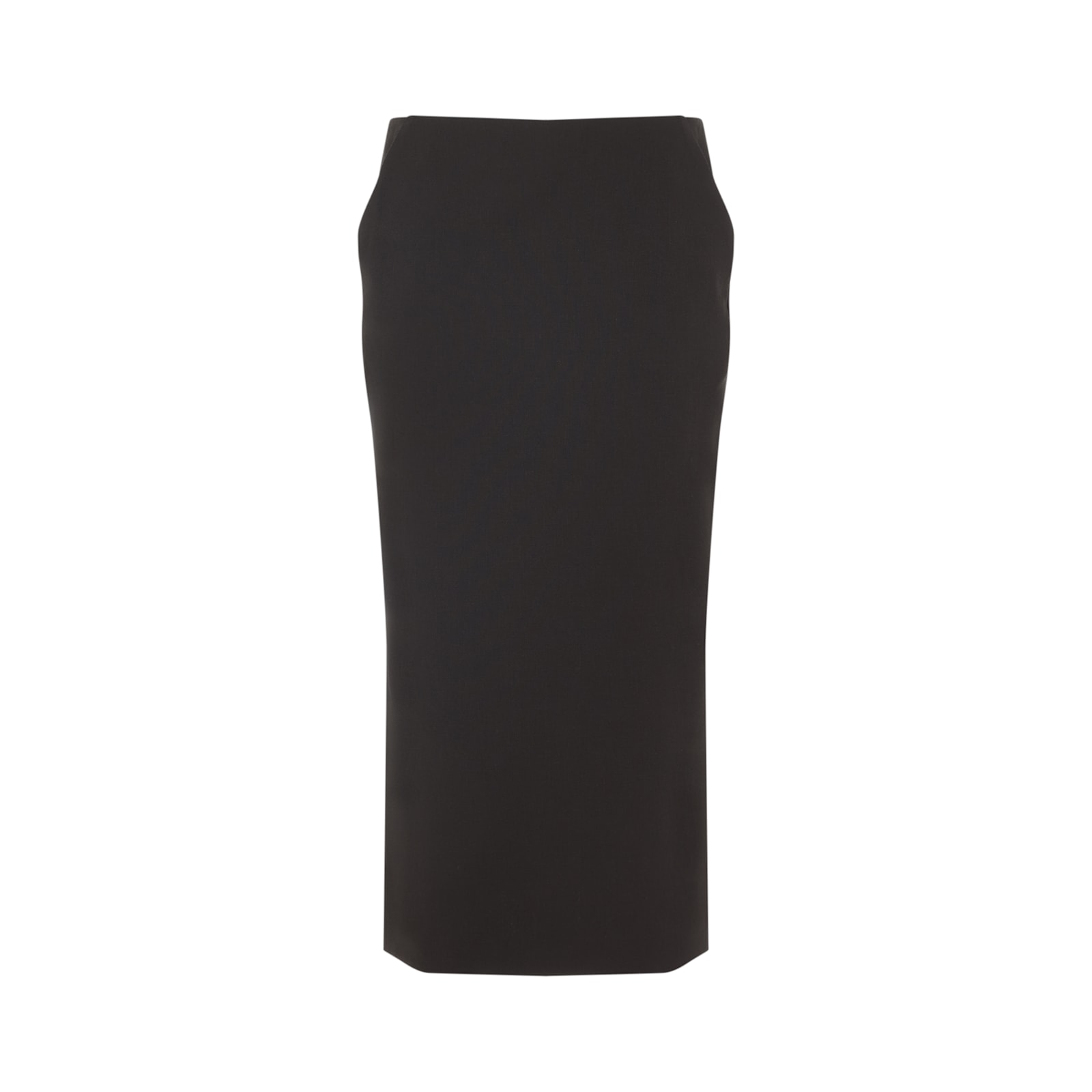 Giorgio Armani Knee-length Tailored Skirt With Subtle Back Slit In Black
