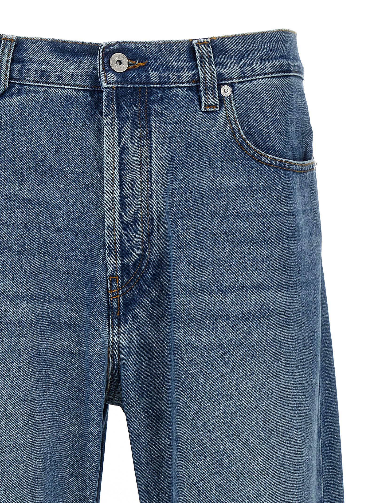 Jacquemus Denim Trousers Featuring Belt Loops In Blue