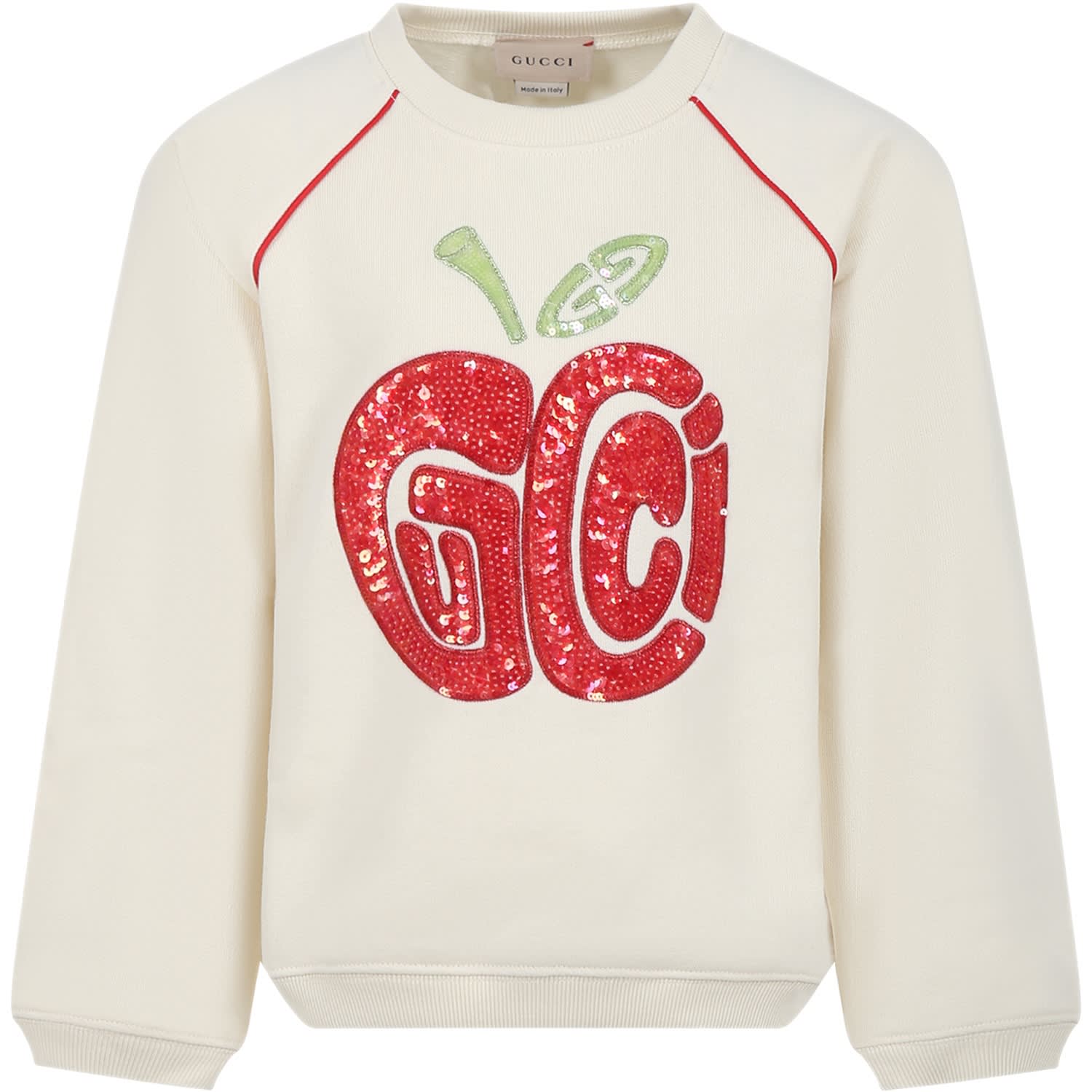 Gucci Kids' Ivory Sweatshirt For Girl With Logo