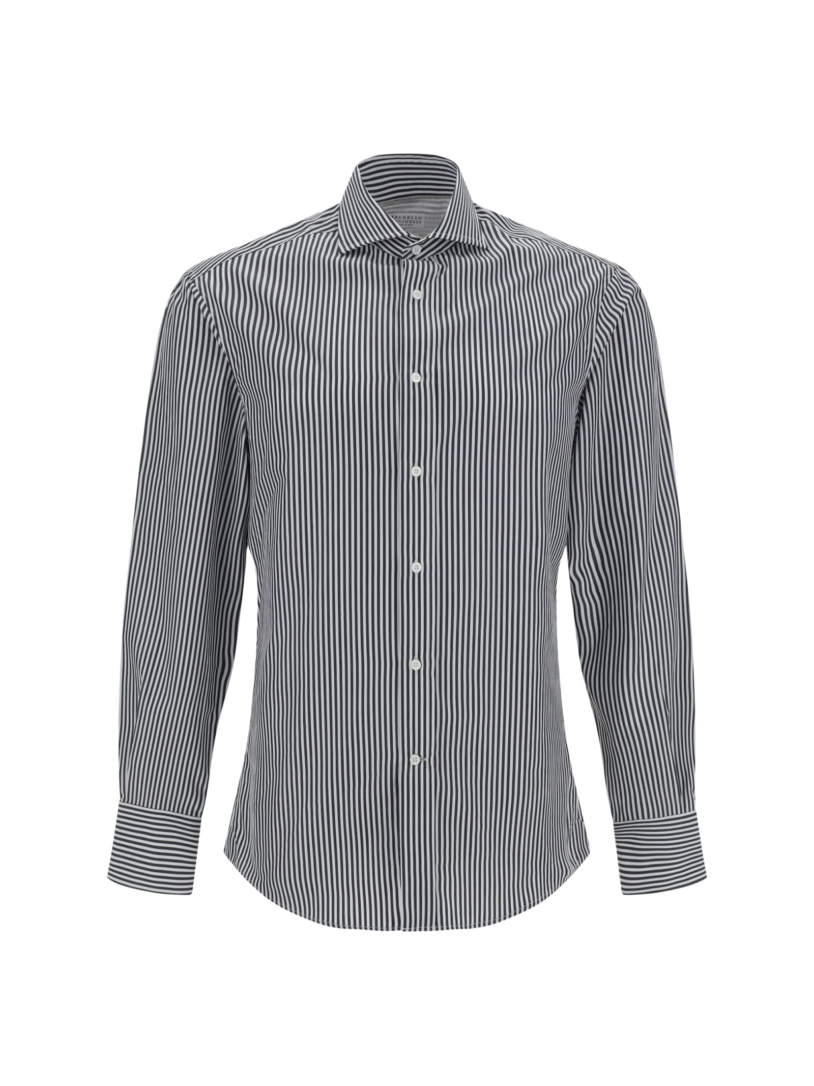 Shop Brunello Cucinelli Shirt In Bianco/nero