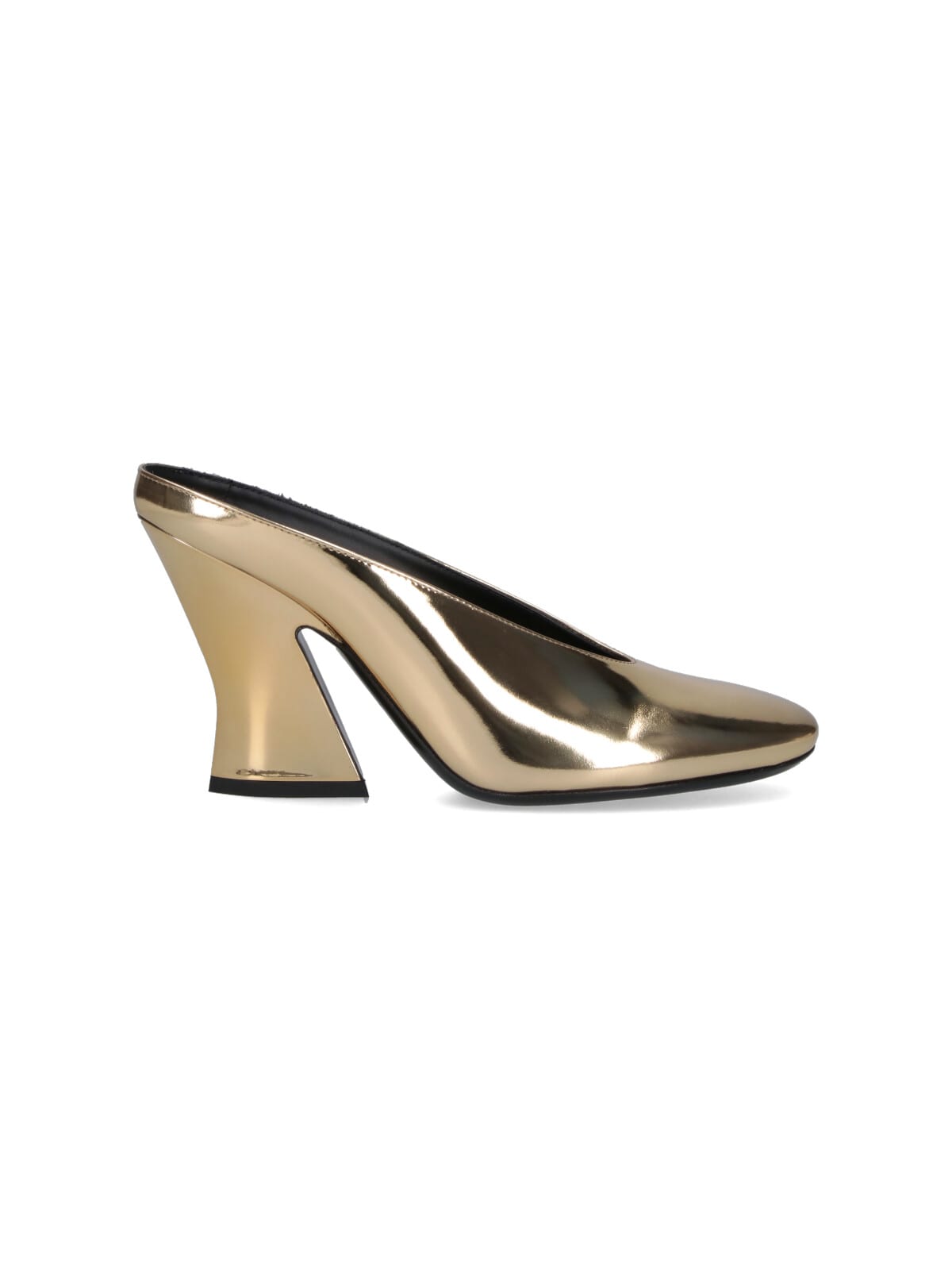 Givenchy Sculptural High Heel Mules With Metallic Finish In Multi