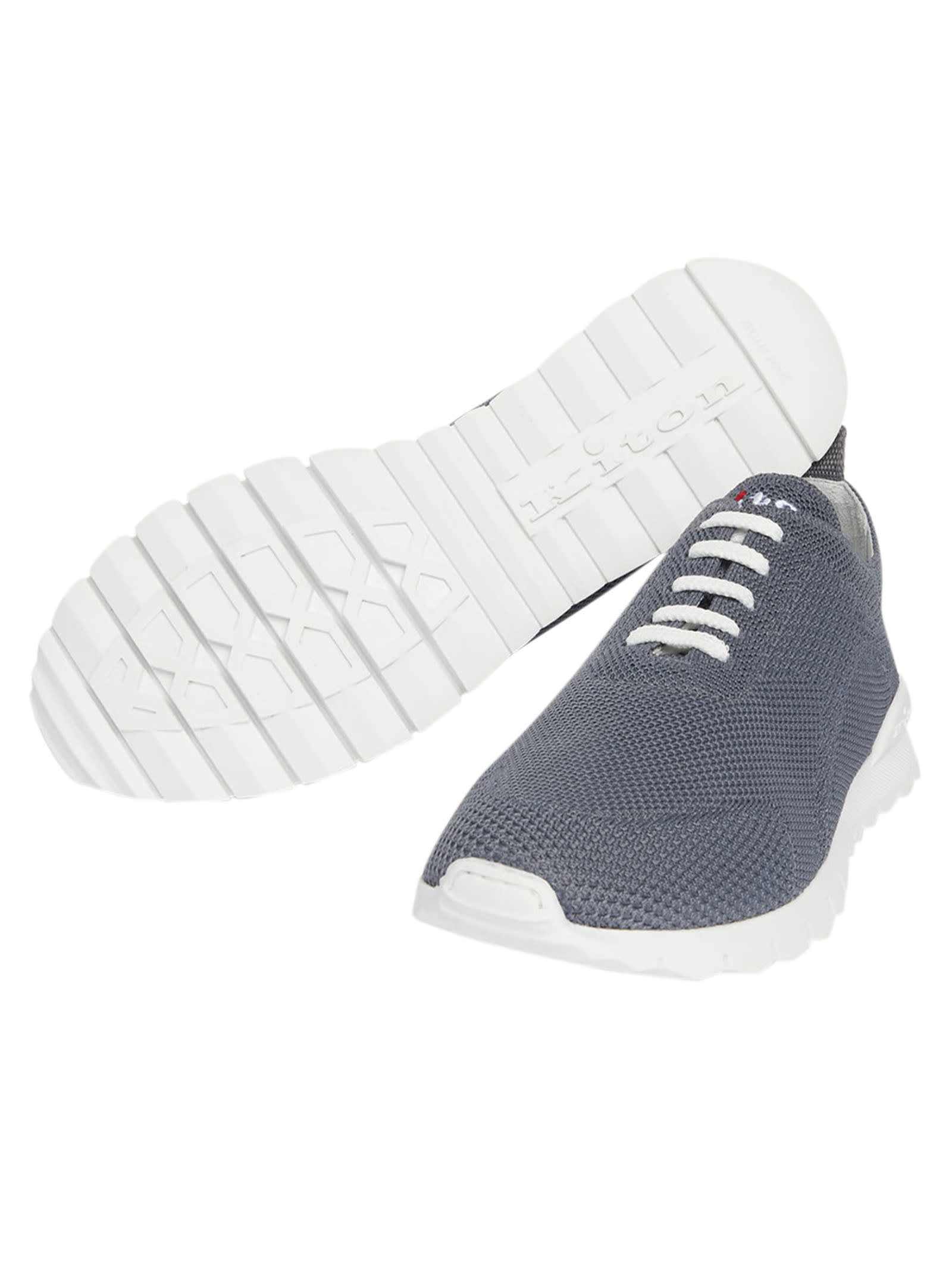 Shop Kiton Fits - Sneakers Shoes Cotton In Medium Grey