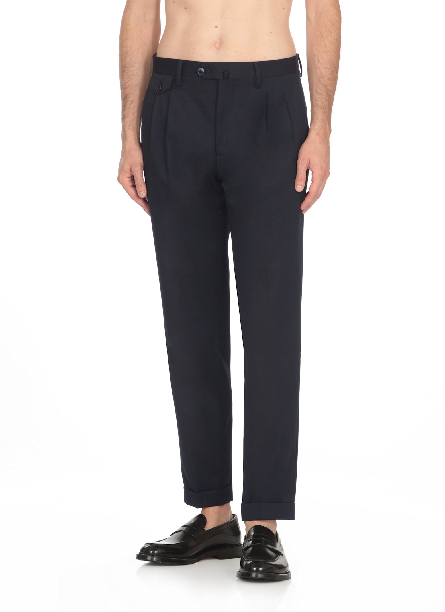 Shop Briglia 1949 Virgin Wool Pants In Blue