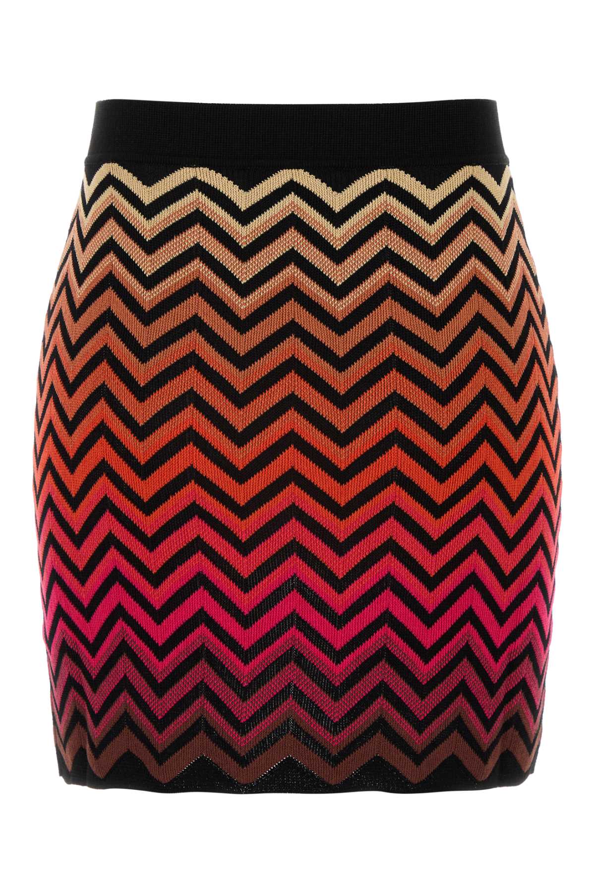 Shop Missoni Embroidered Cotton Blend Mini Skirt In Multicblkredfucsi