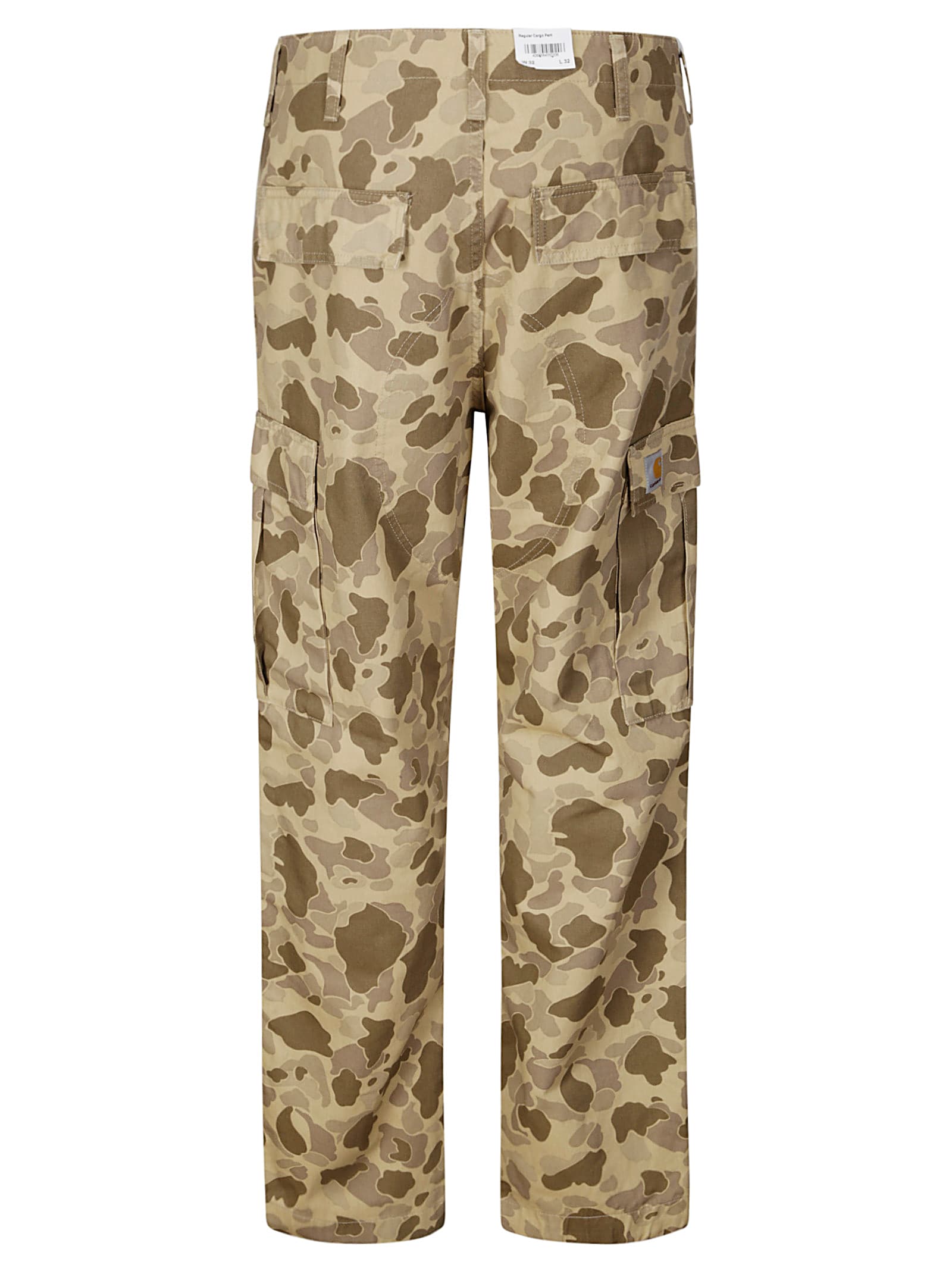 Carhartt Beige Printed Twill Regular Cargo Pants