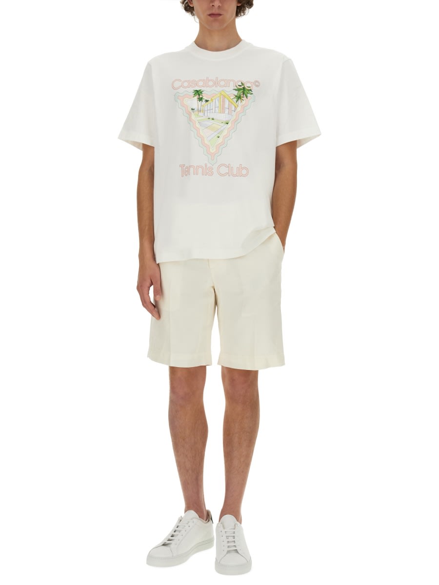 Shop Casablanca T-shirt With Print In Non Definito