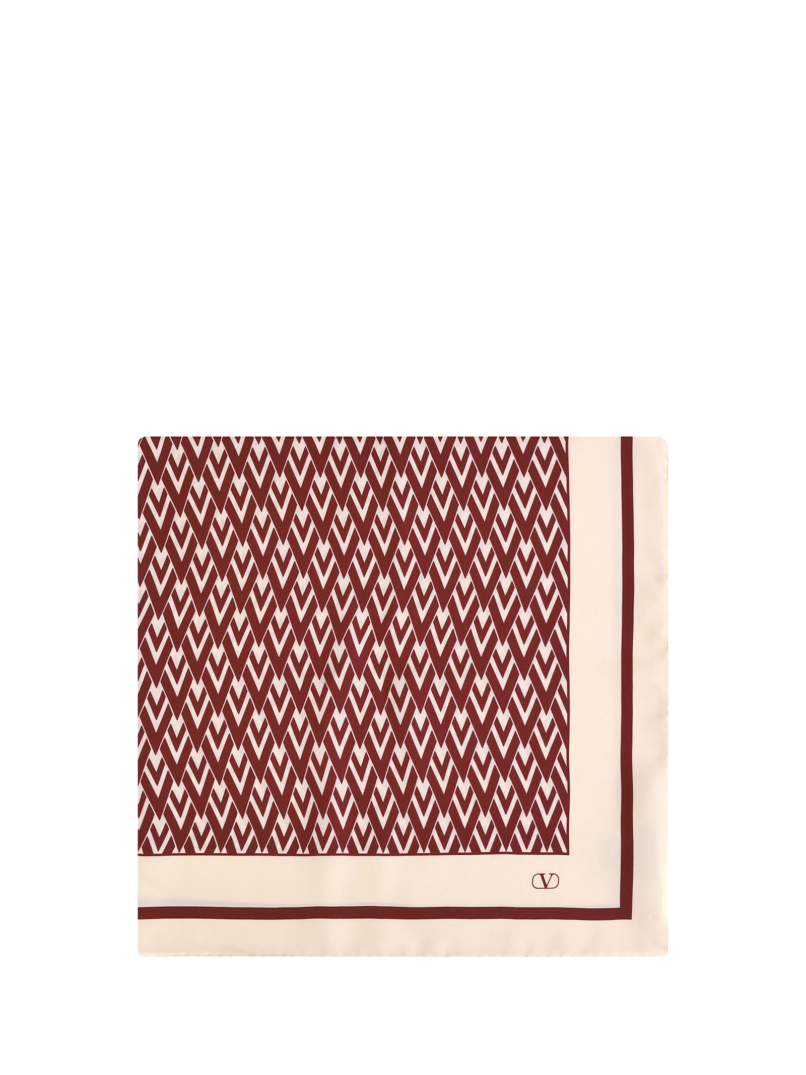 Valentino Garavani Women Toute La V Silk Scarf In Red