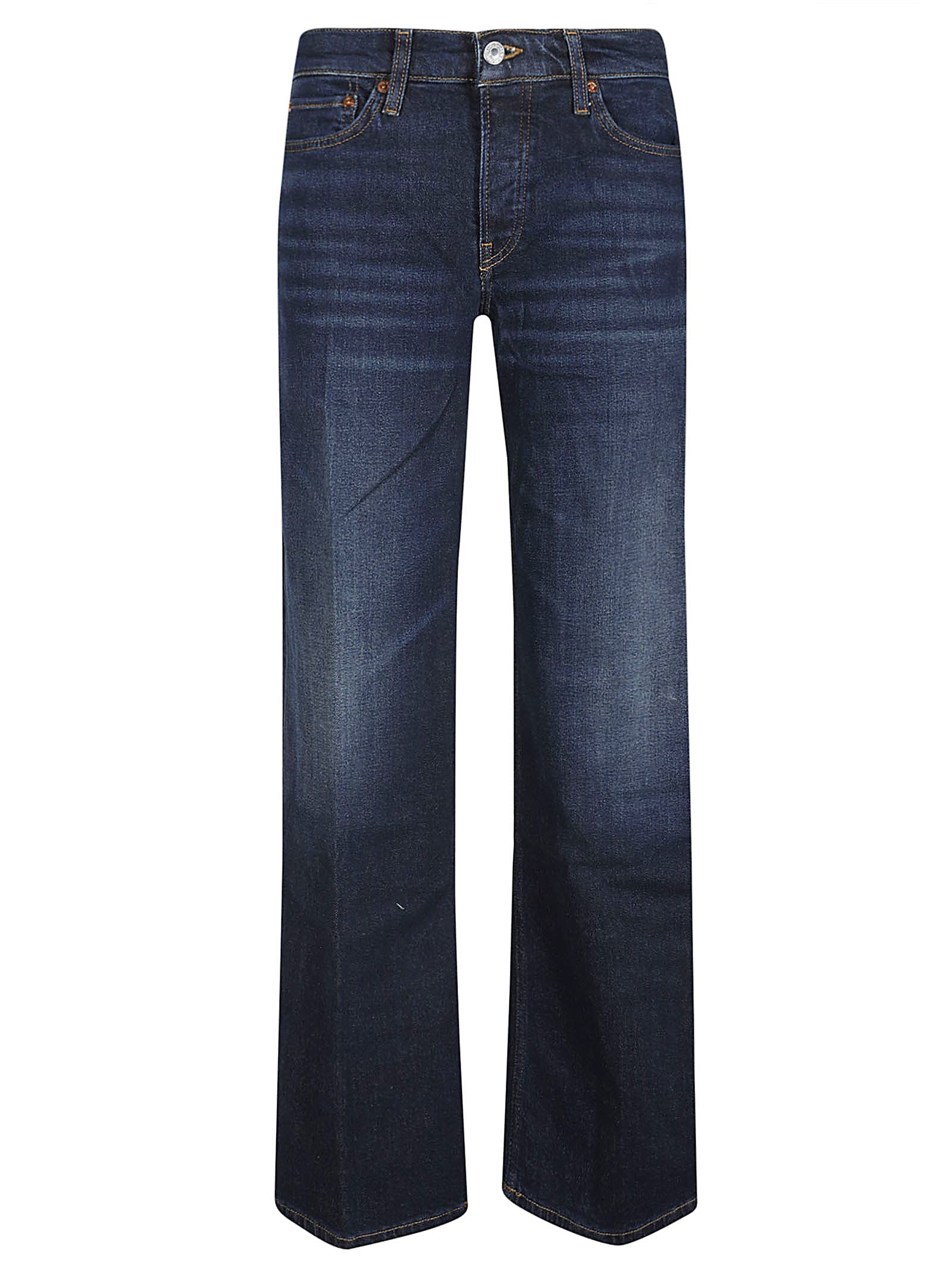 Mid Rise Wide Leg Jeans