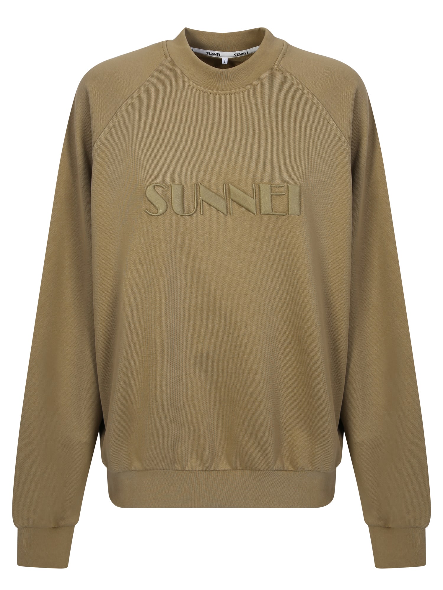Logo Crewneck Sweatshirt In Beige