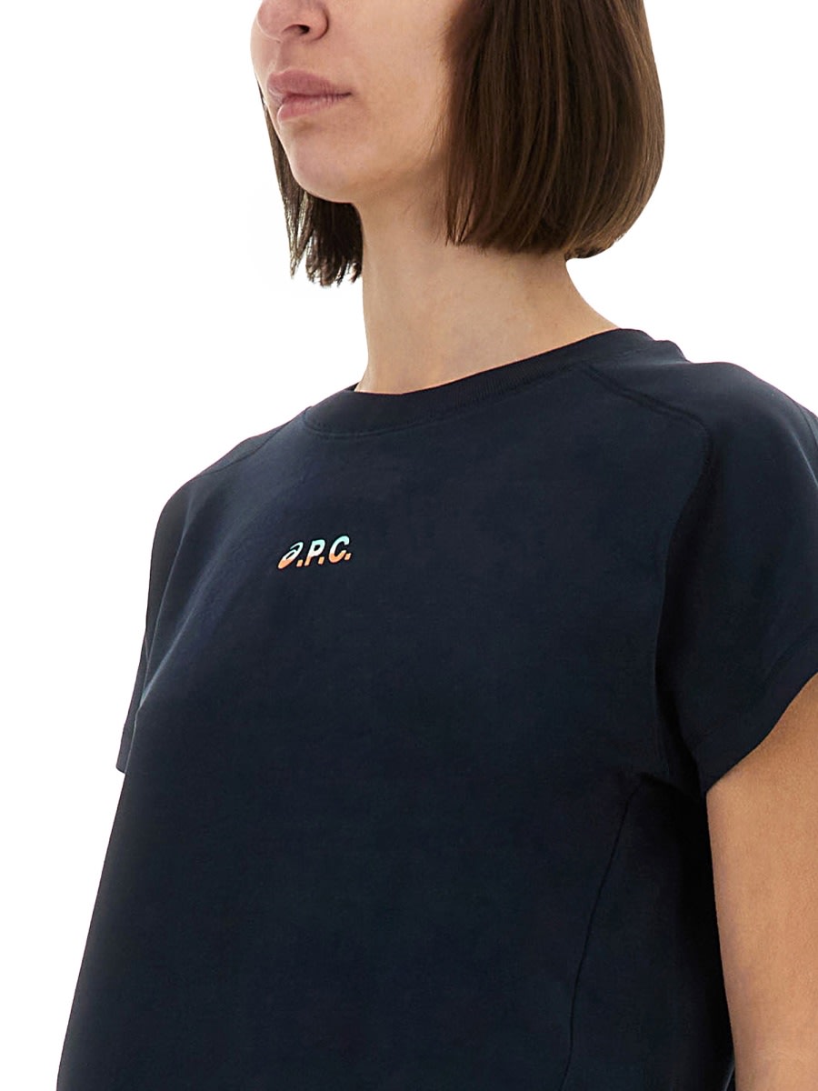 Apc Logo-embroidered Cotton T-shirt