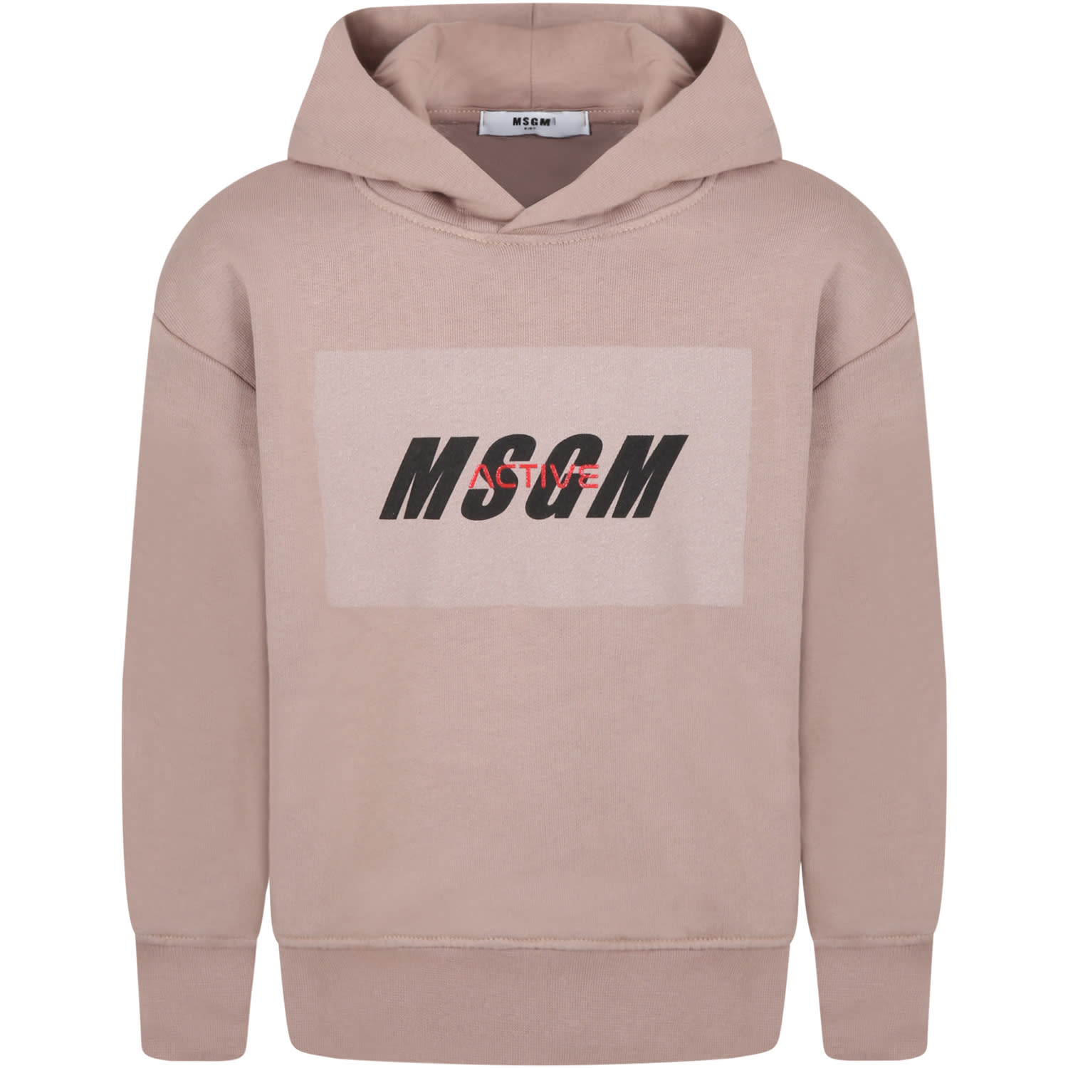 MSGM Beige Sweatshirt For Boy With Logo