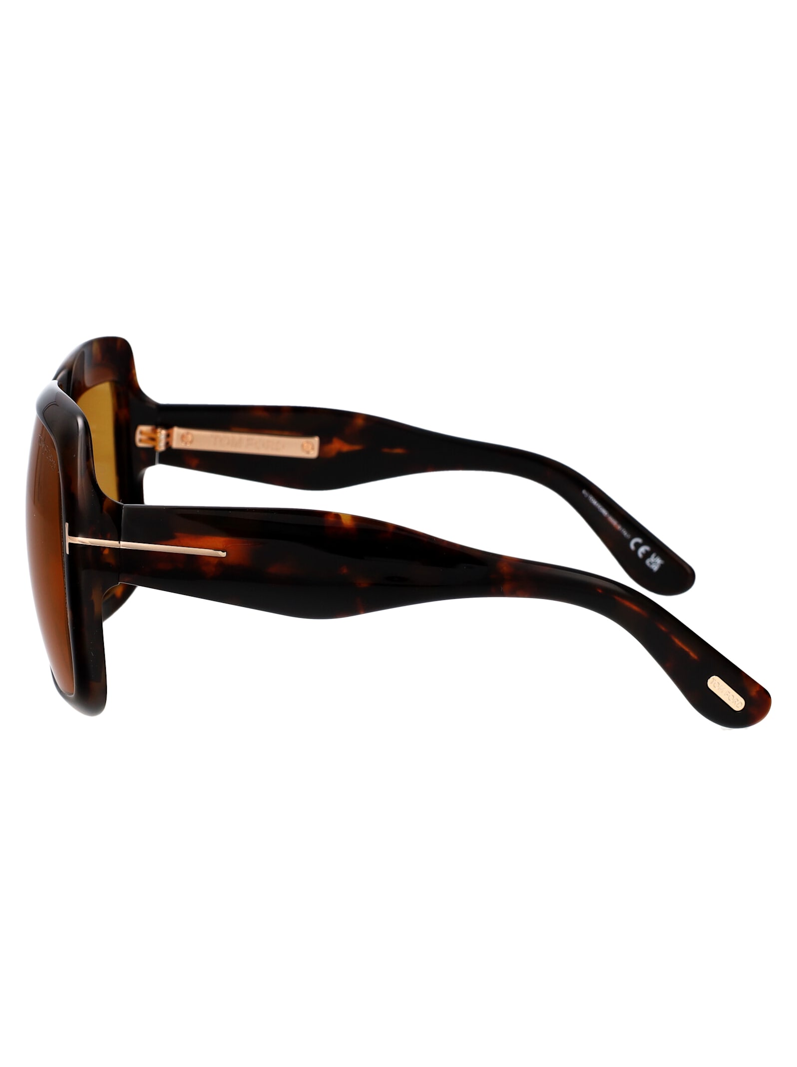 Tom Ford Eyewear Square-frame Sunglasses In 52e Havana