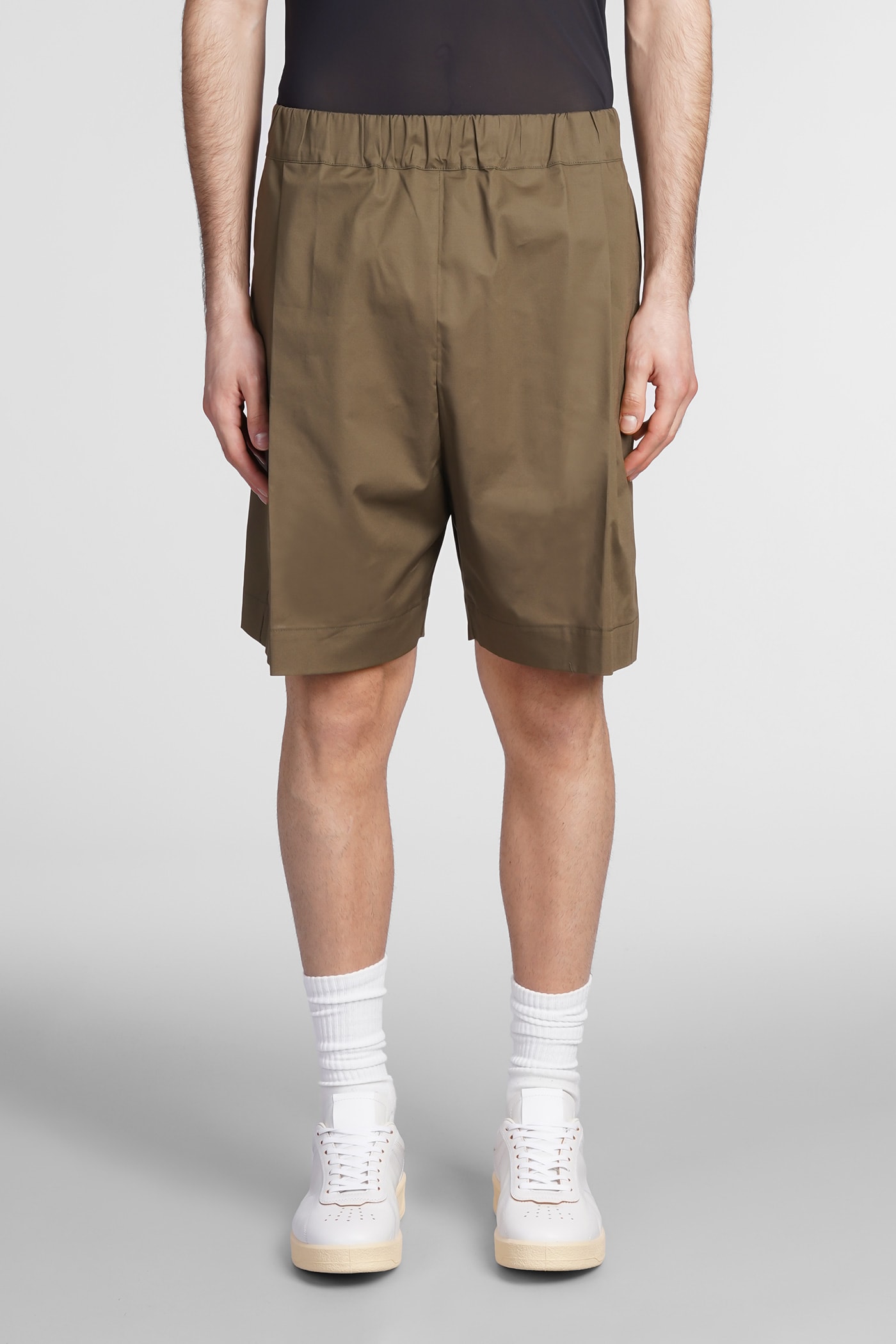 Laneus Shorts In Green Cotton