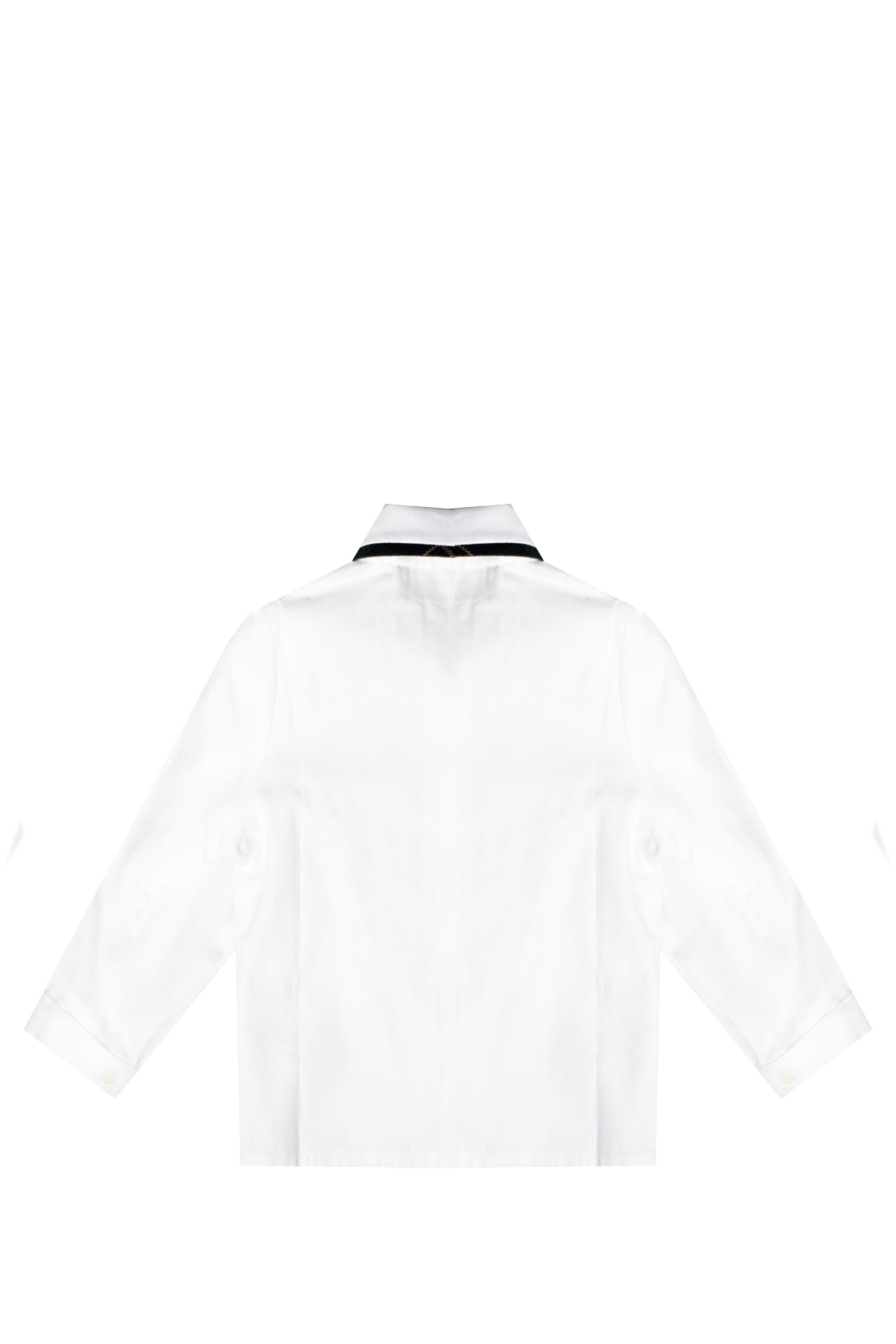 Shop La Stupenderia Cotton Shirt In White