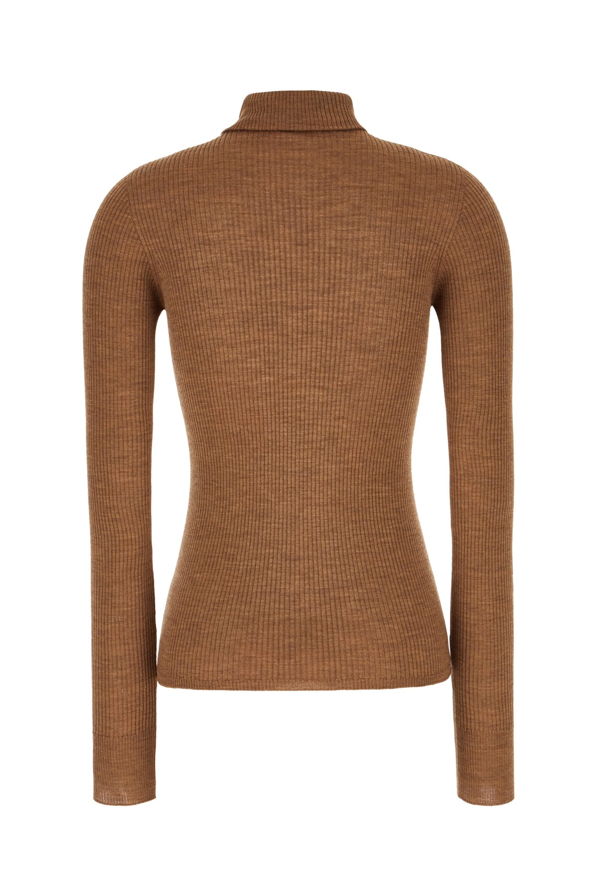 Shop Sportmax Brown Wool Top In Biscotto