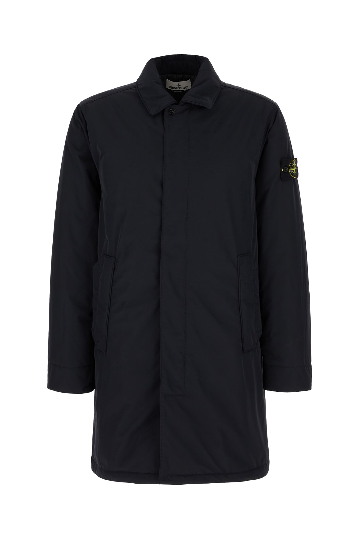 Stone Island Midnight Blue Polyester Padded Jacket In Navy Blue