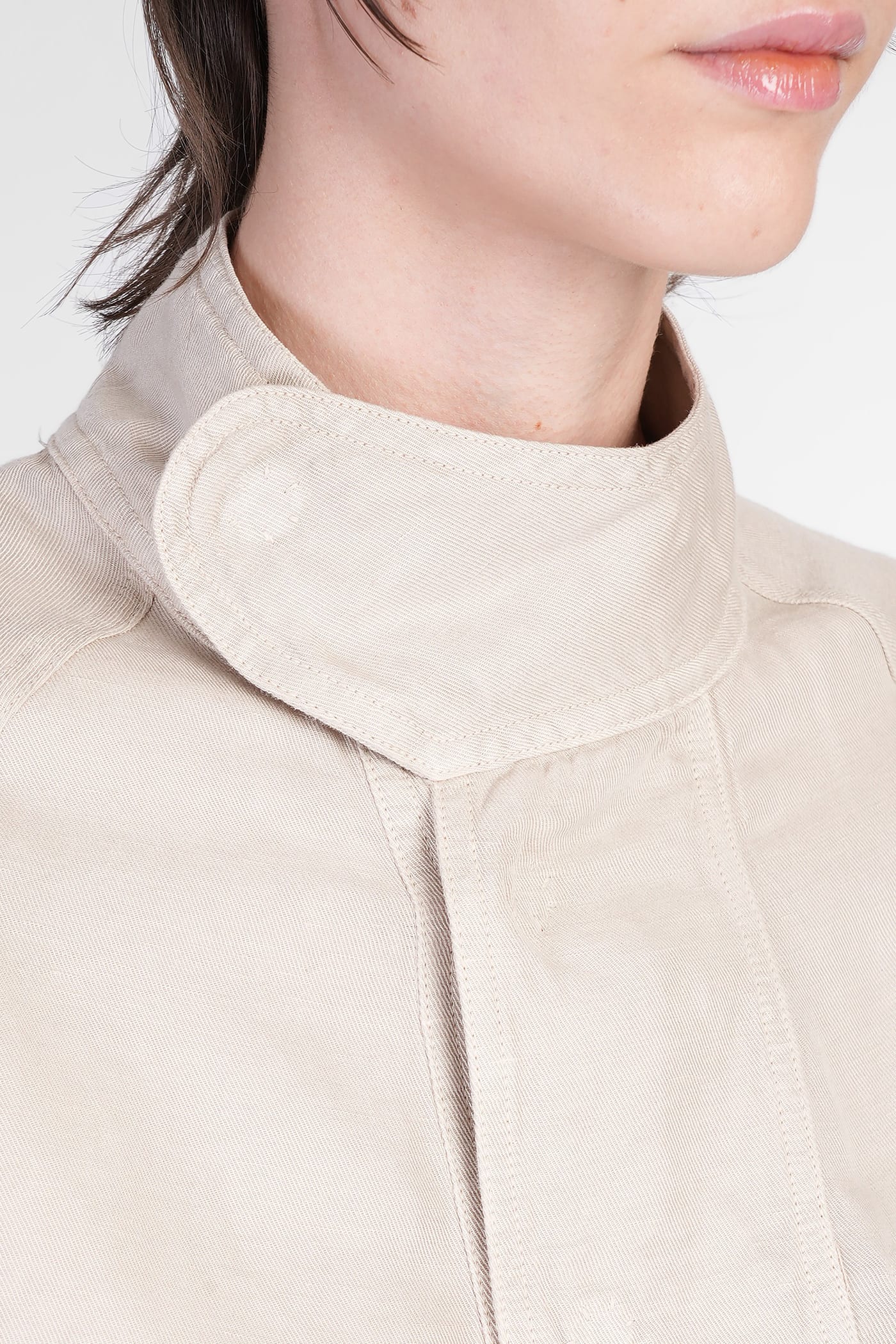 120% Lino Casual Jacket In Taupe Linen