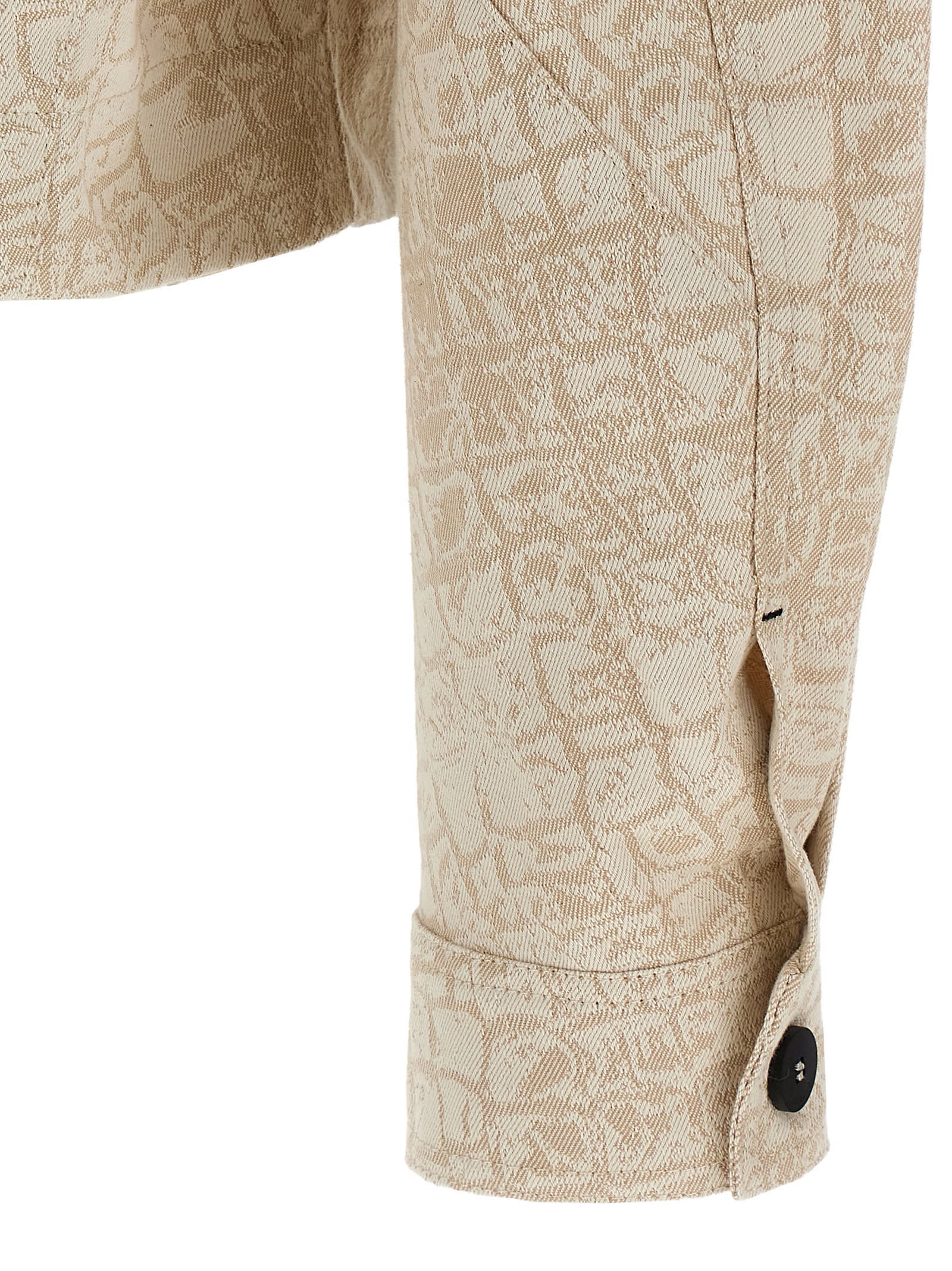 Jacquemus Beige La Veste De-nimes Canevas Jacket In Beige