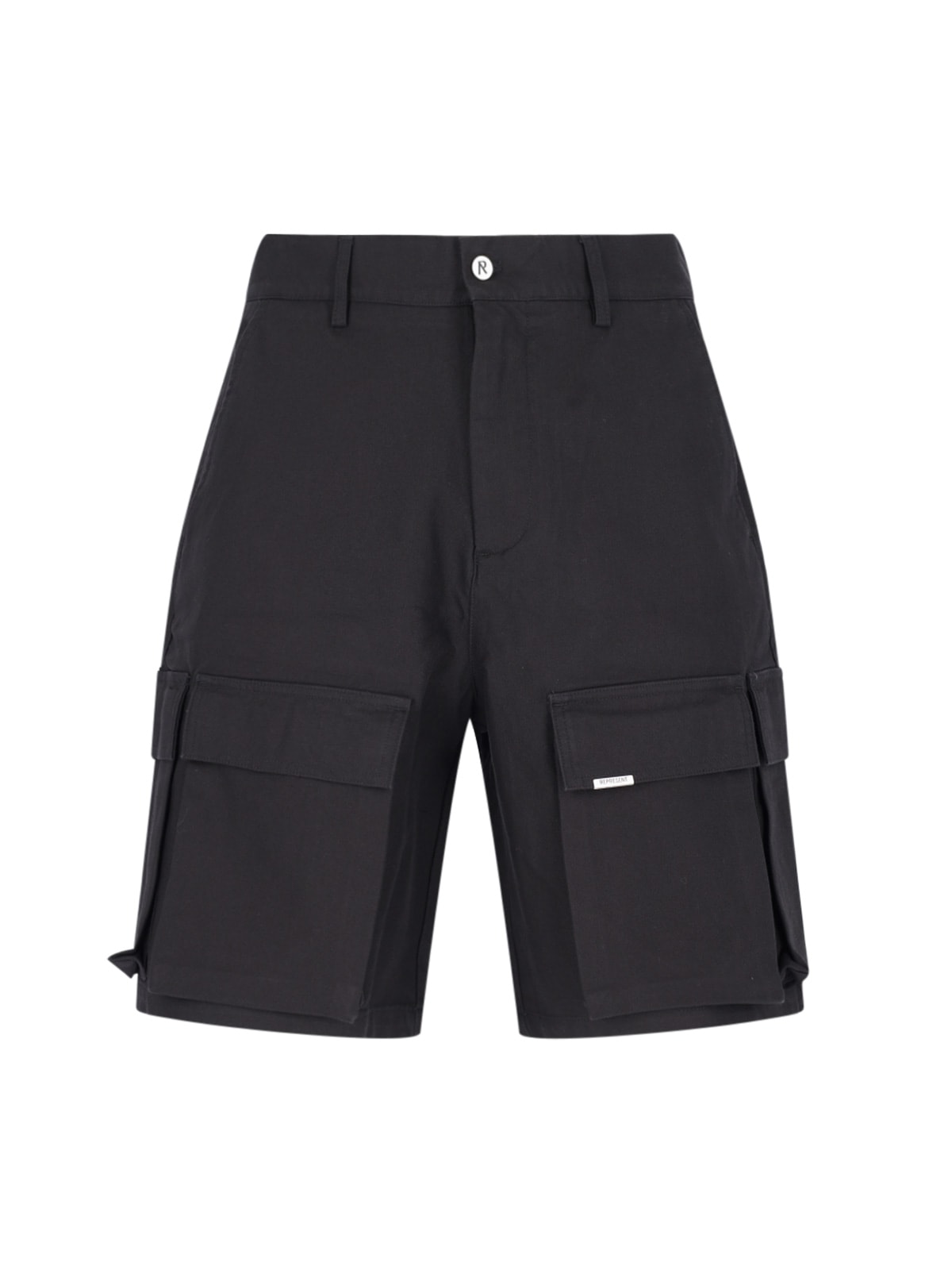 Shop Represent Cargo Shorts In Black