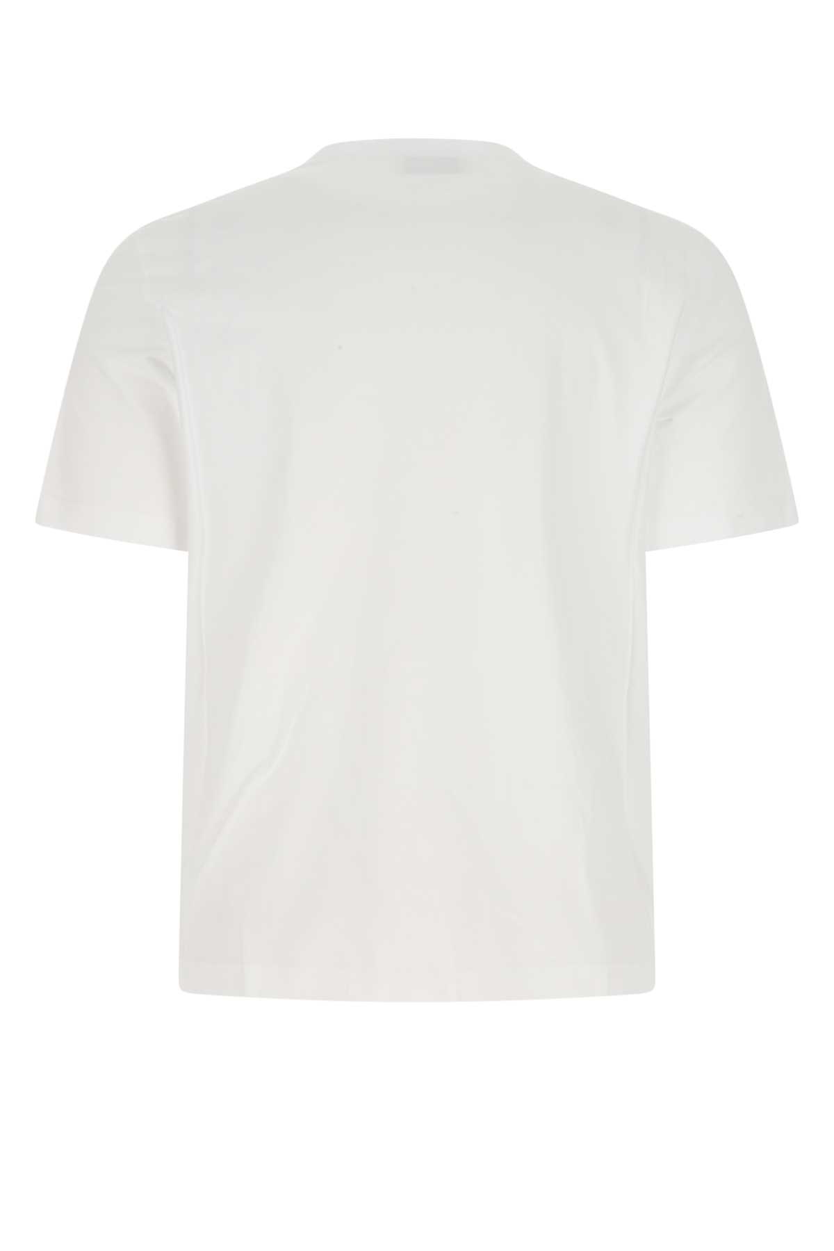 Shop Lanvin White Cotton T-shirt In Opticwhite